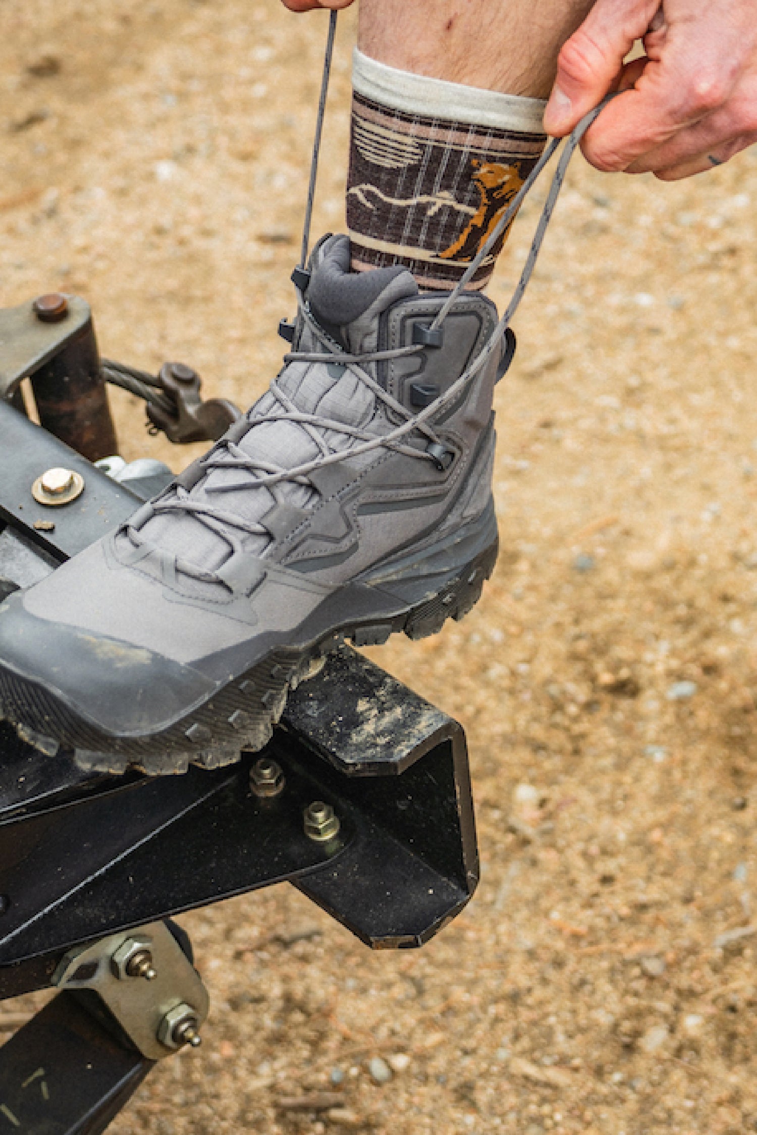 Smartwool Hike Bear Stripe Mid Crew Sock