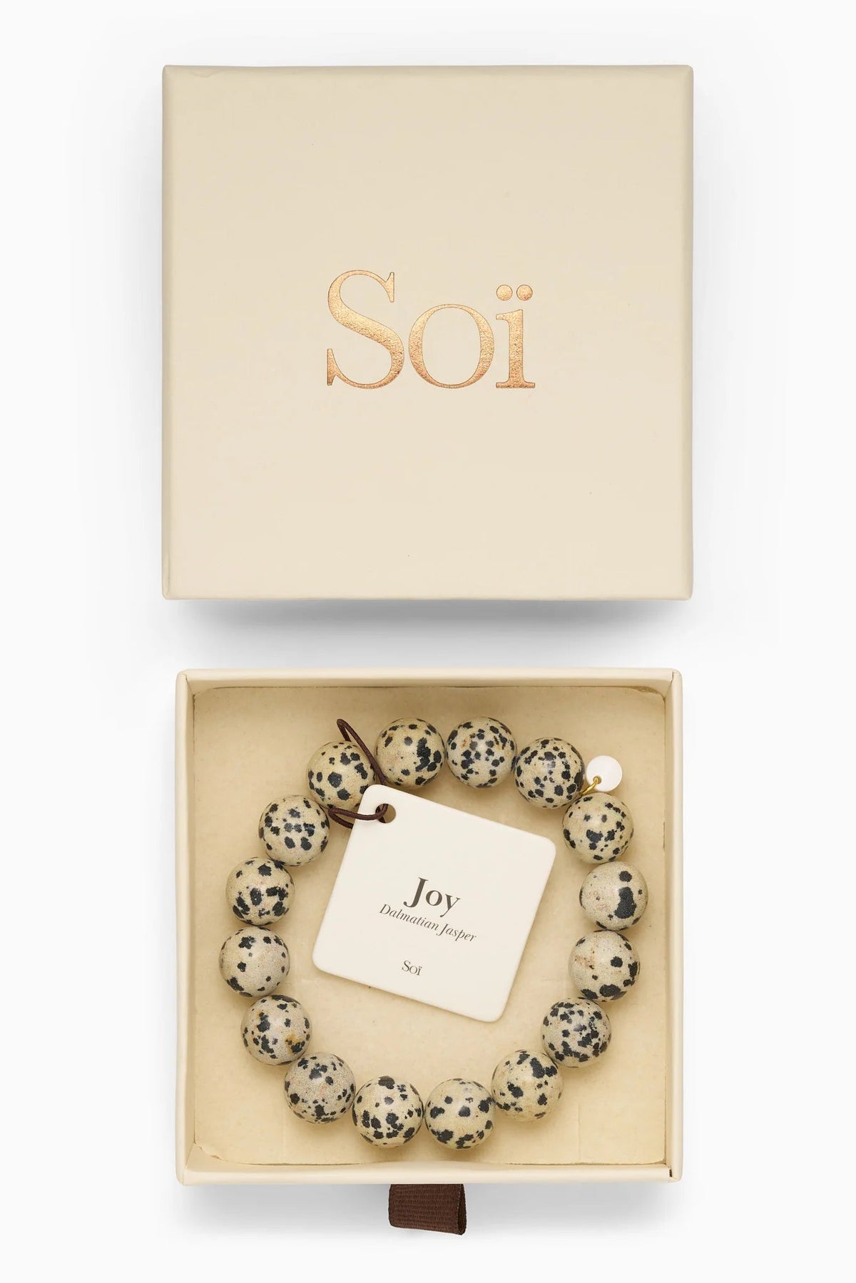 Soï Chunky Dalmation Jasper Joy Bracelet