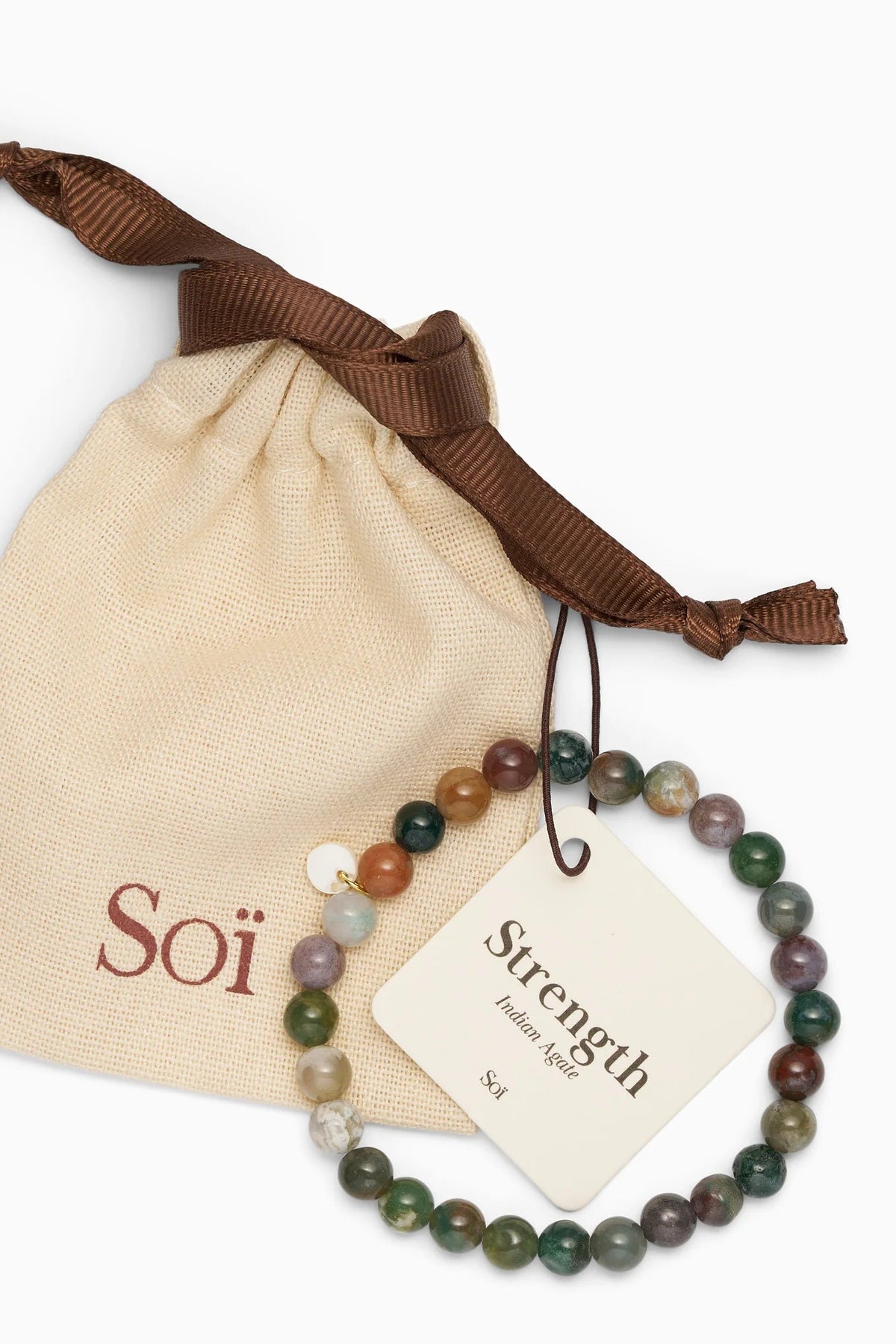 Soï Essential Indian Agate Strength Bracelet
