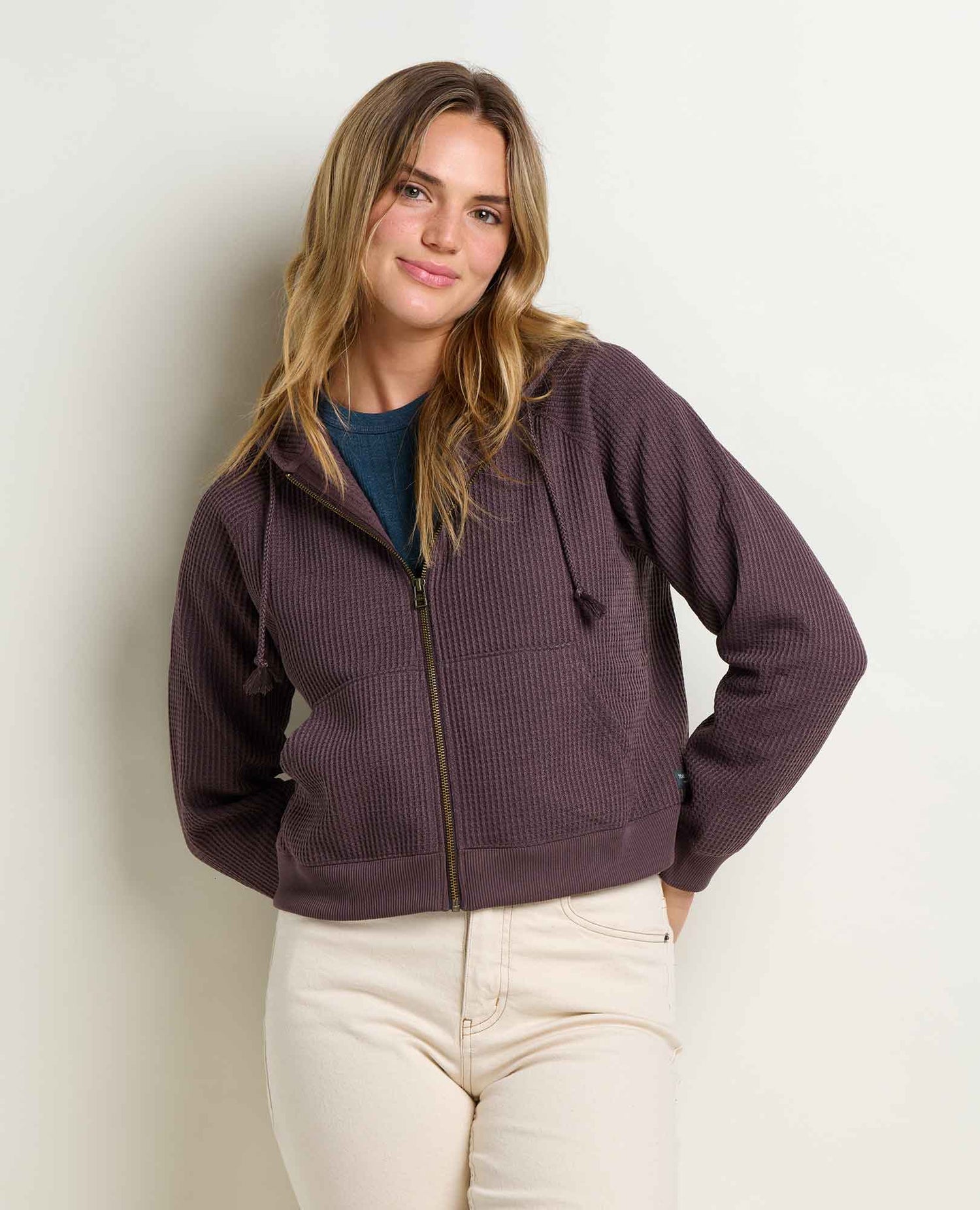Toad & Co Bitterroot Zip Up Waffle Hoodie