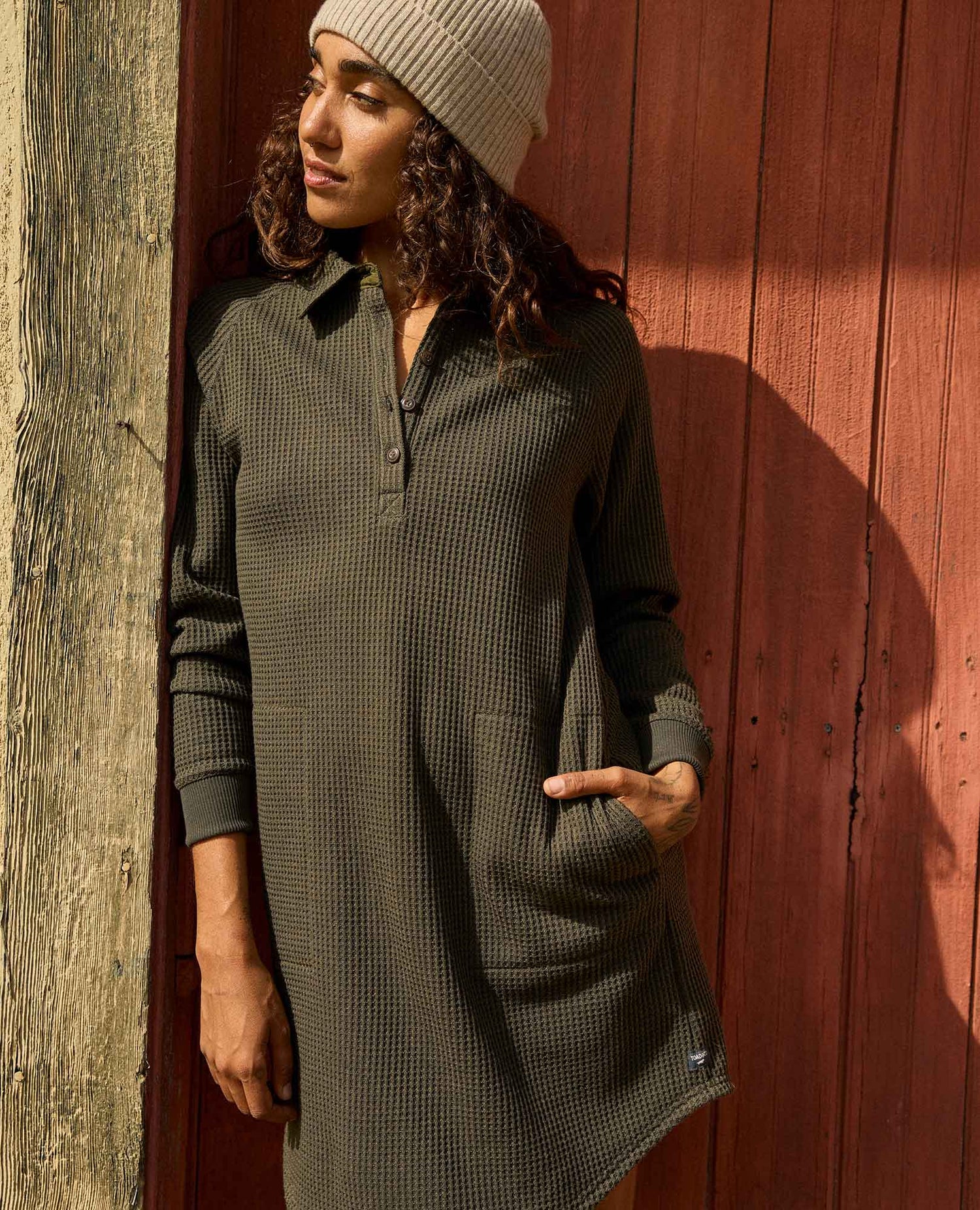 Toad & Co Bitterroot Waffle Henley Dress