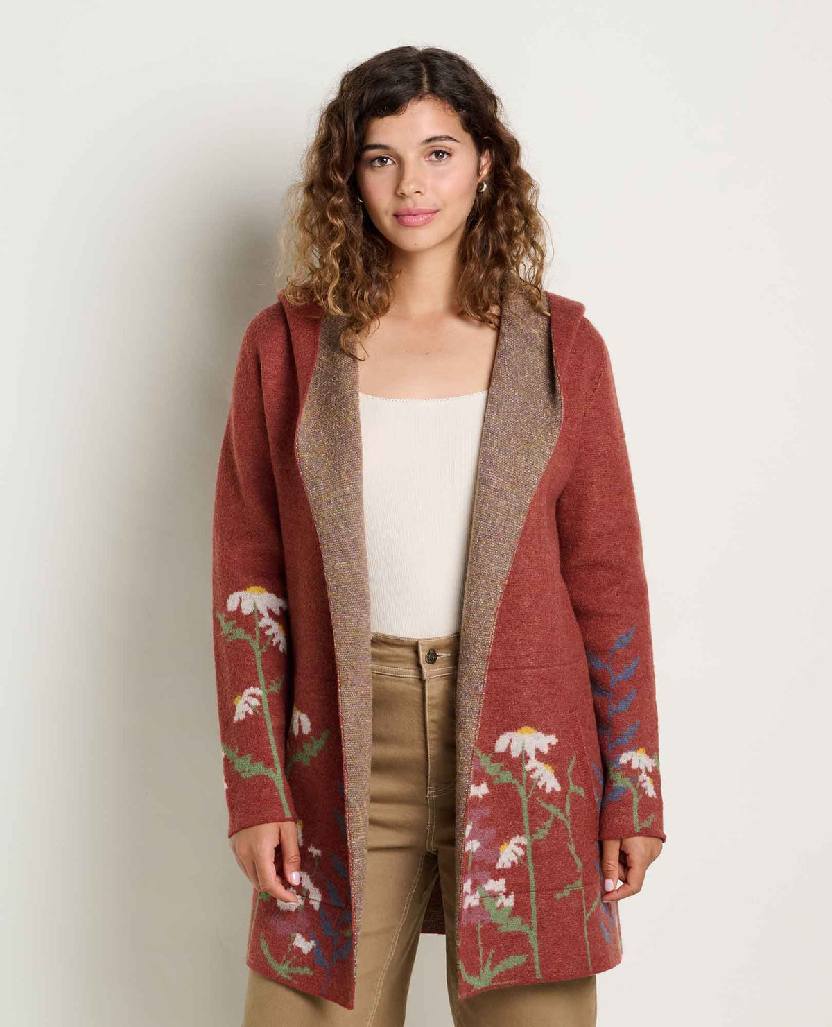 Toad & Co Heartfelt Merino Wool Open Front Cardigan Hoodie