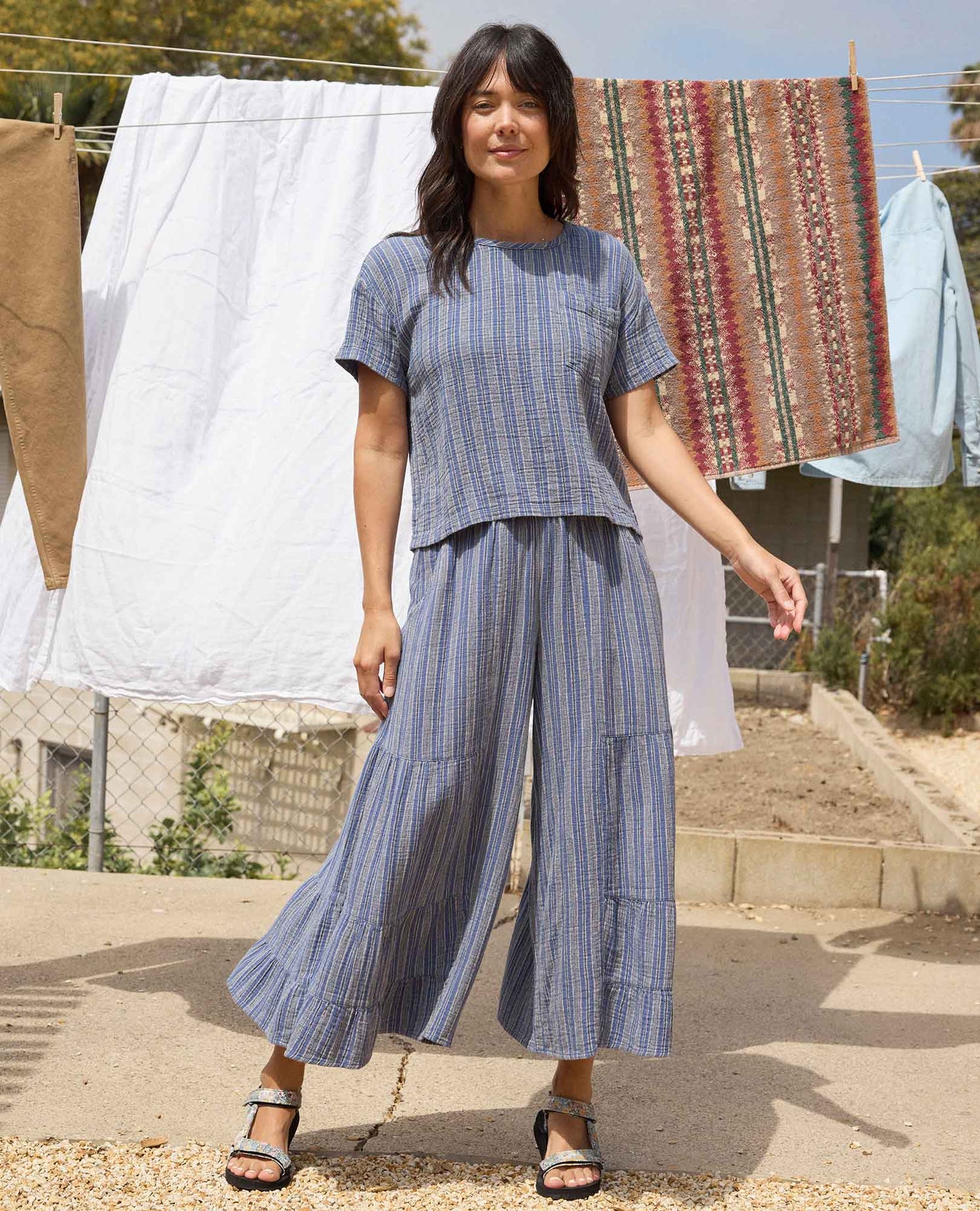 Toad & Co Tate Double Weave Palazzo Pant