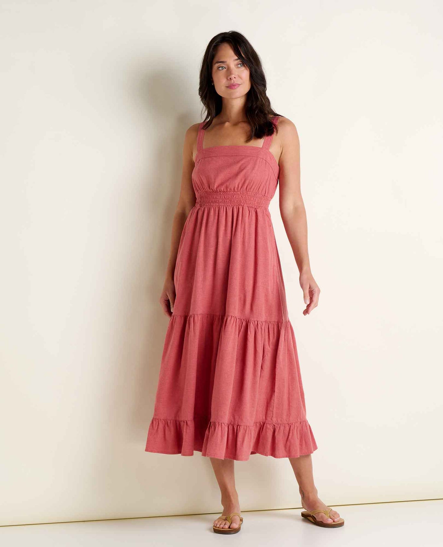 Toad & Co Taj Hemp Tiered Midi Dress