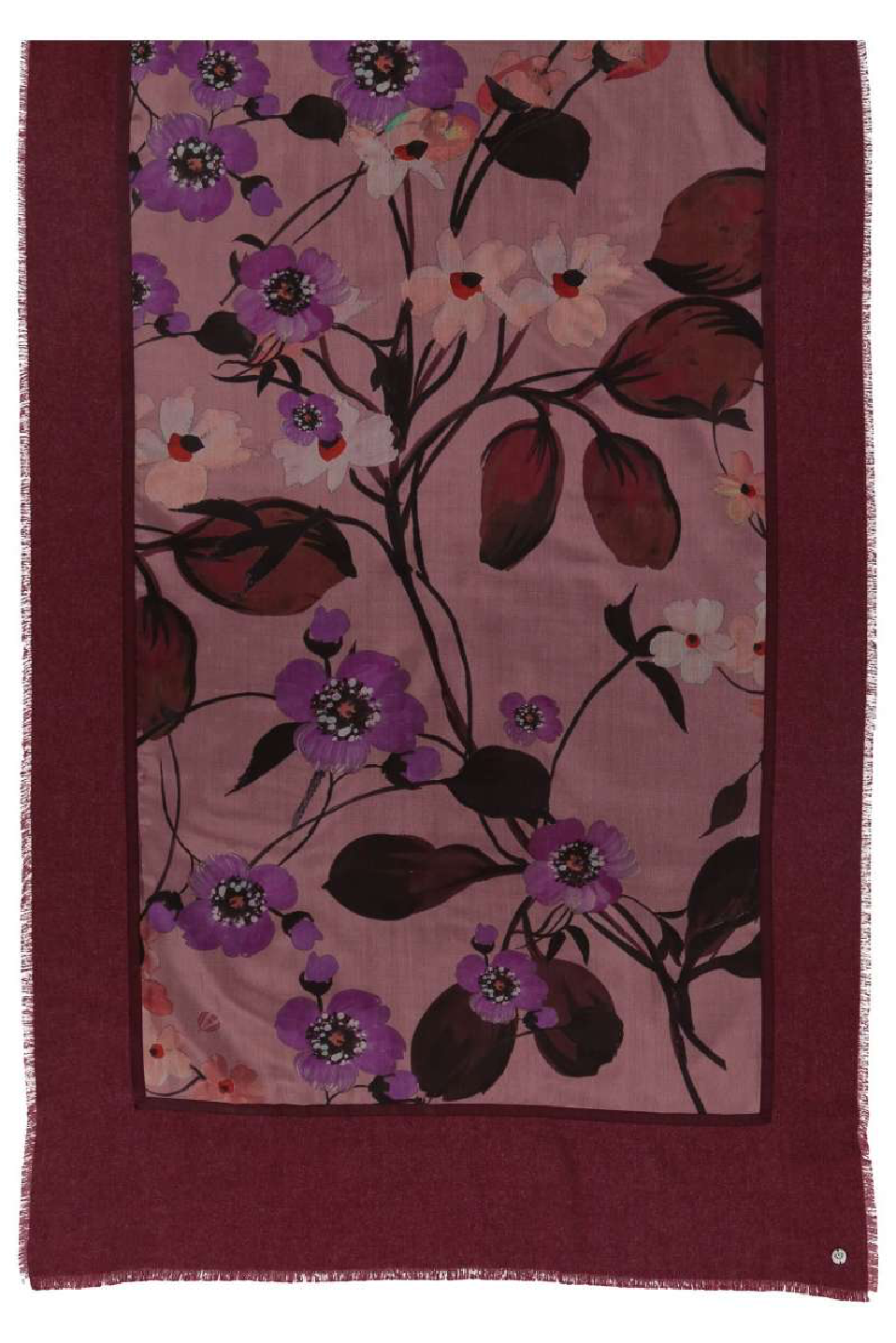 V. Frass Floral Silk Patchwork ScarfV. Frass Floral Silk Patchwork Scarf