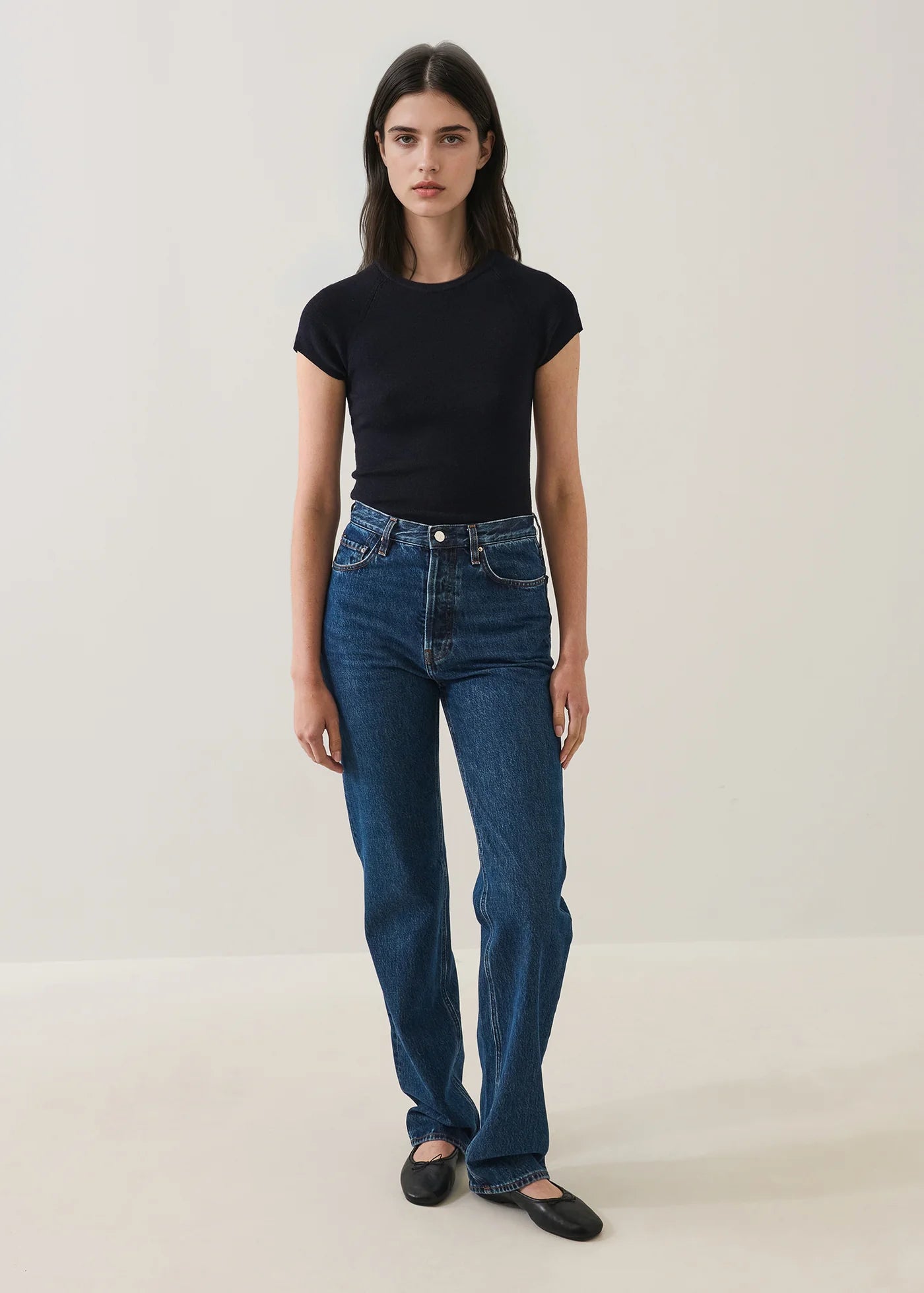 π¨π¦ Patrick Assaraf Merino Ribbed Cap Sleeve Sweater