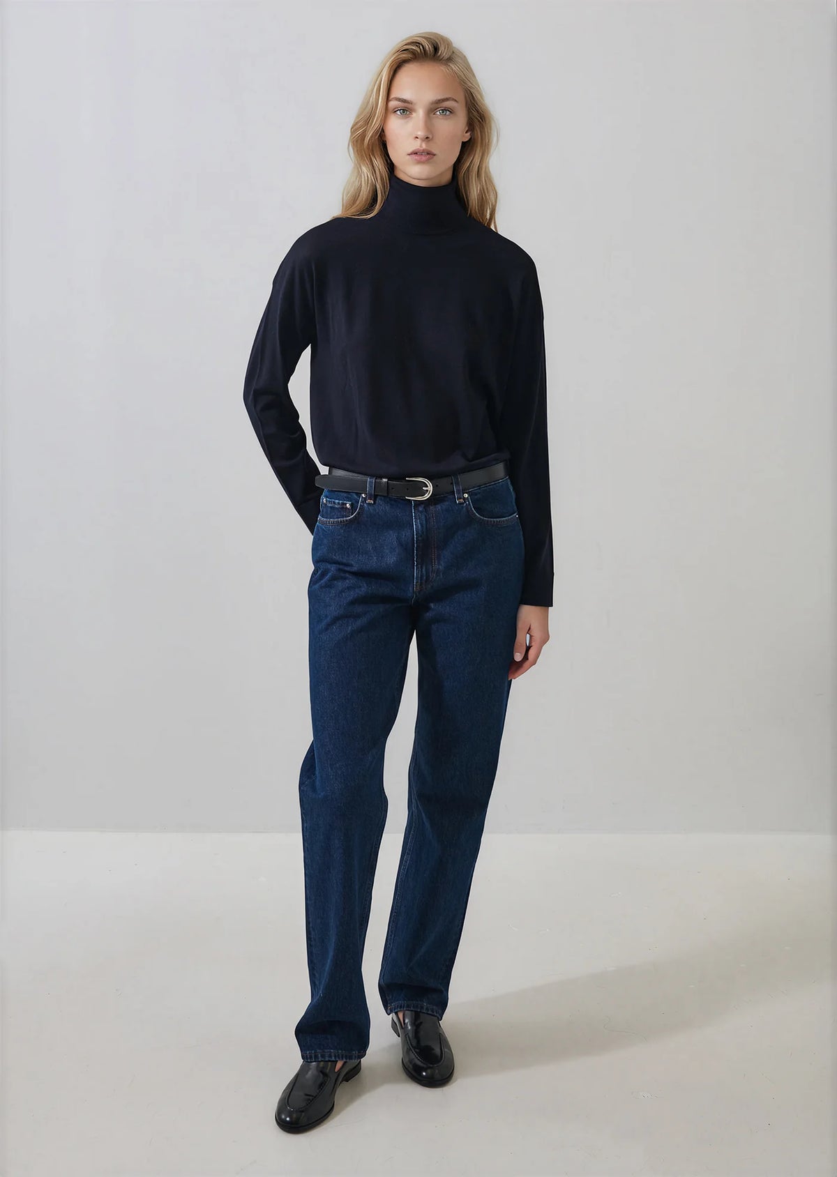 Patrick Assaraf Extra Fine Merino Relaxed Turtleneck