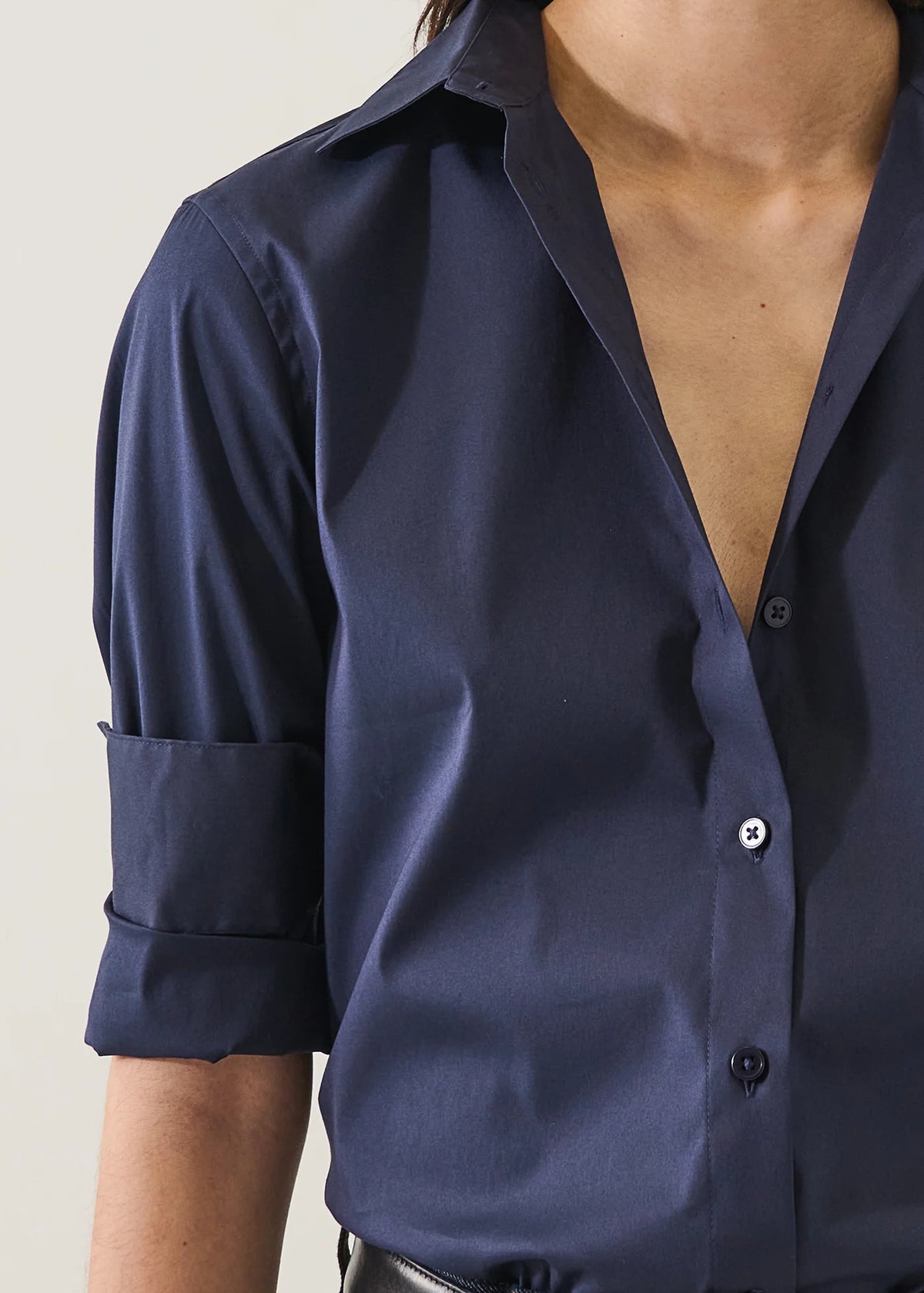 Patrick Assaraf Classic Stretch Cotton Shirt