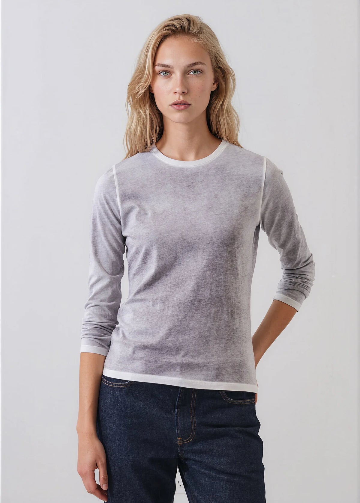 Patrick Assaraf Reverse Spray Pima Cotton T-Shirt