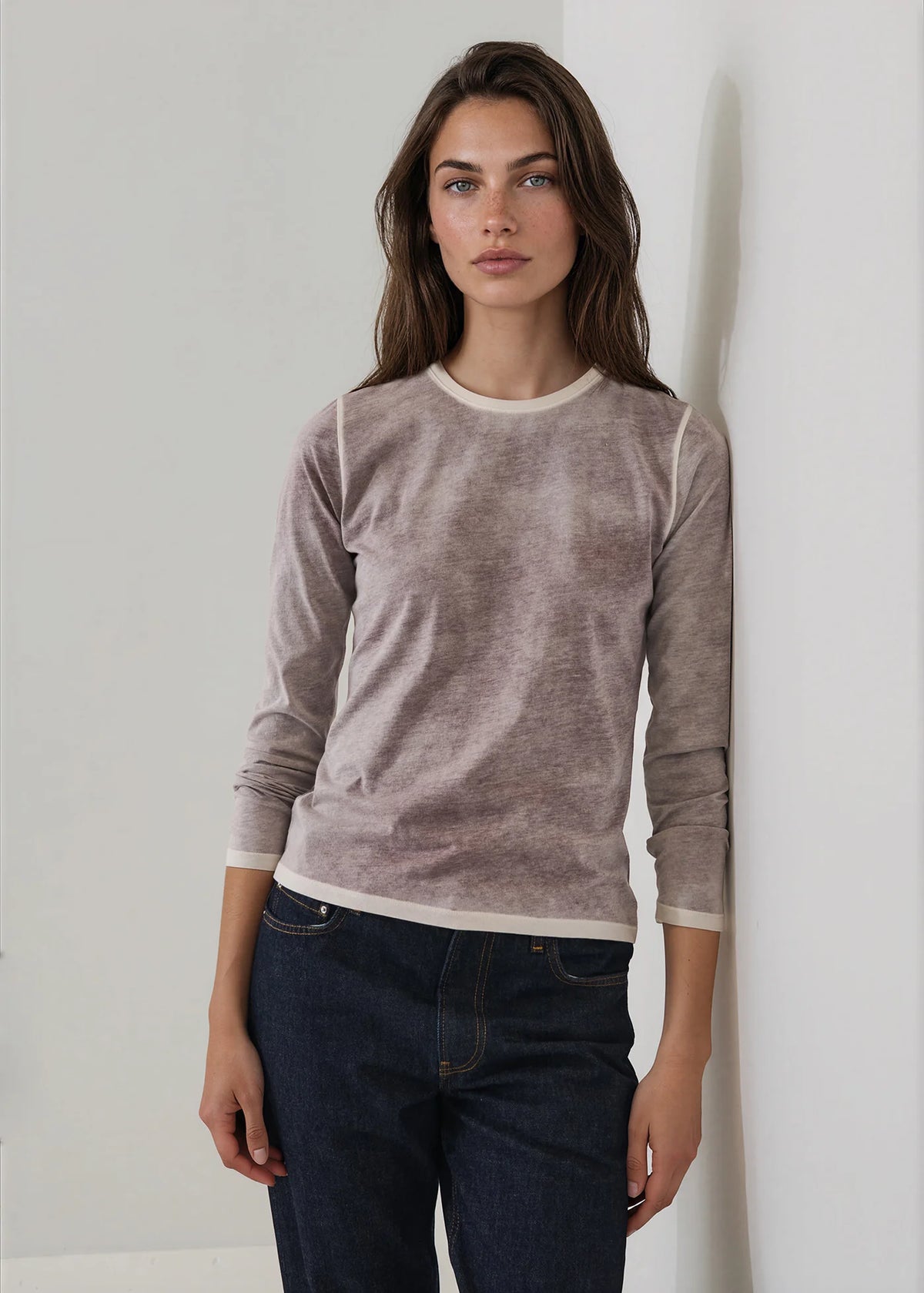 Patrick Assaraf Reverse Spray Pima Cotton T-Shirt