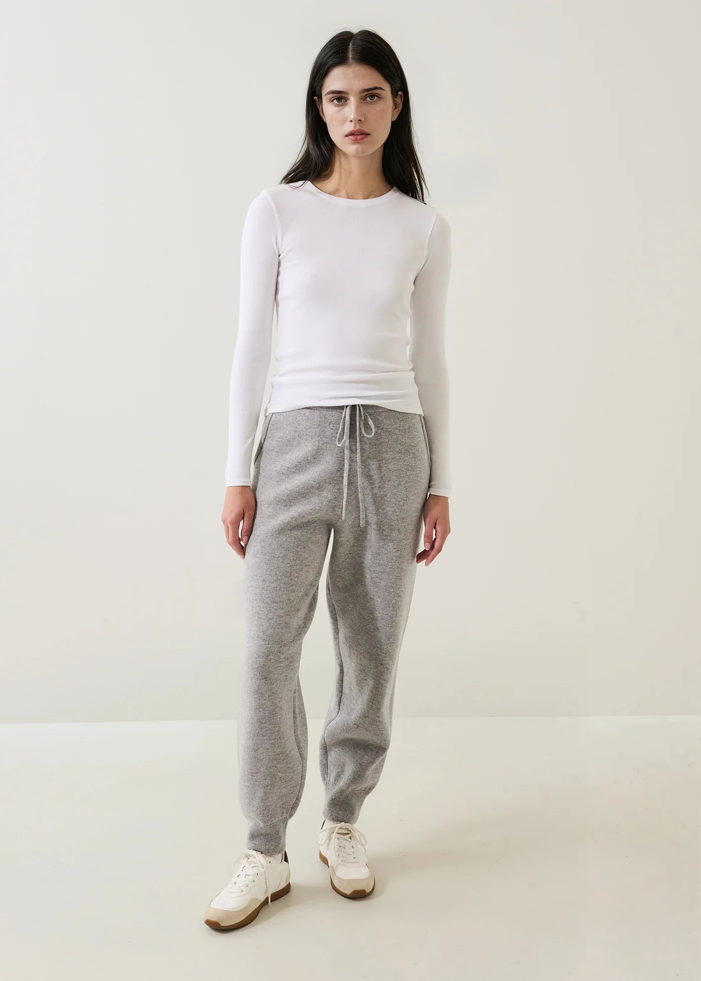 π¨π¦ Patrick Assaraf Long Sleeve Cotton Modal Rib Crew T-Shirt