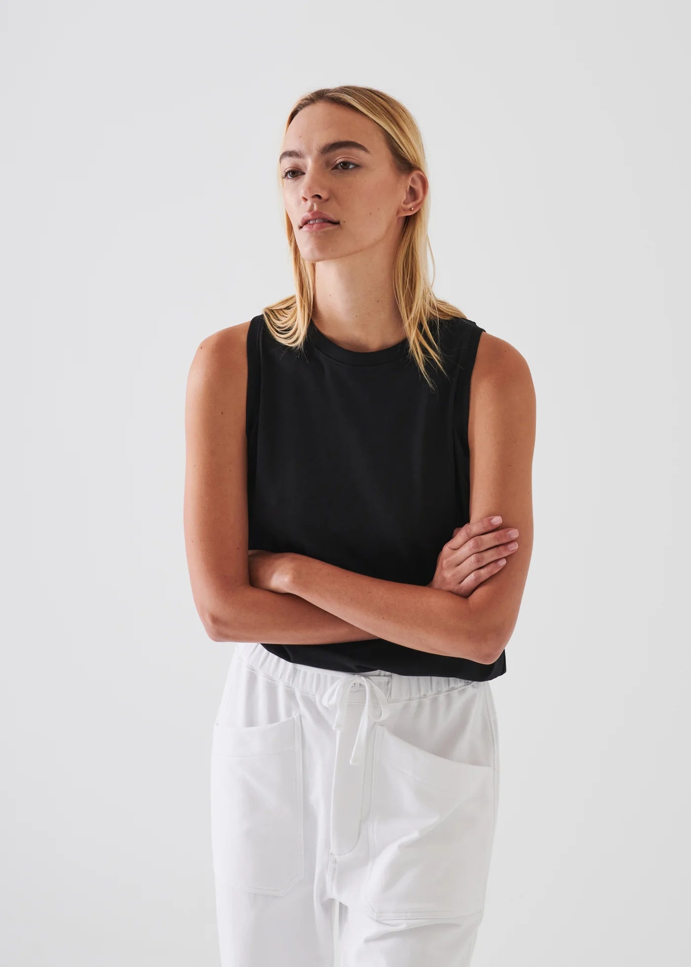 π¨π¦ Patrick Assaraf Iconic Pima Cotton Stretch Boyfriend Tank