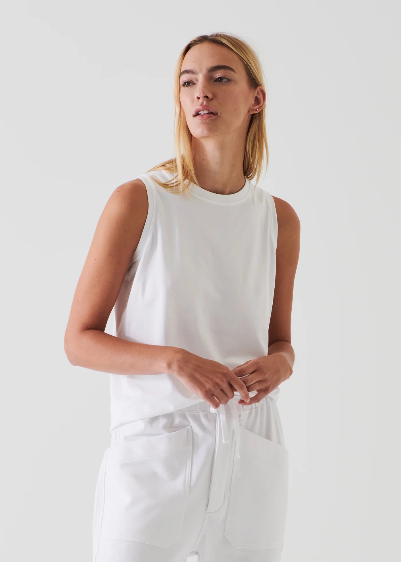 π¨π¦ Patrick Assaraf Iconic Pima Cotton Stretch Boyfriend Tank