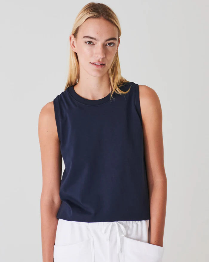 π¨π¦ Patrick Assaraf Iconic Pima Cotton Stretch Boyfriend Tank