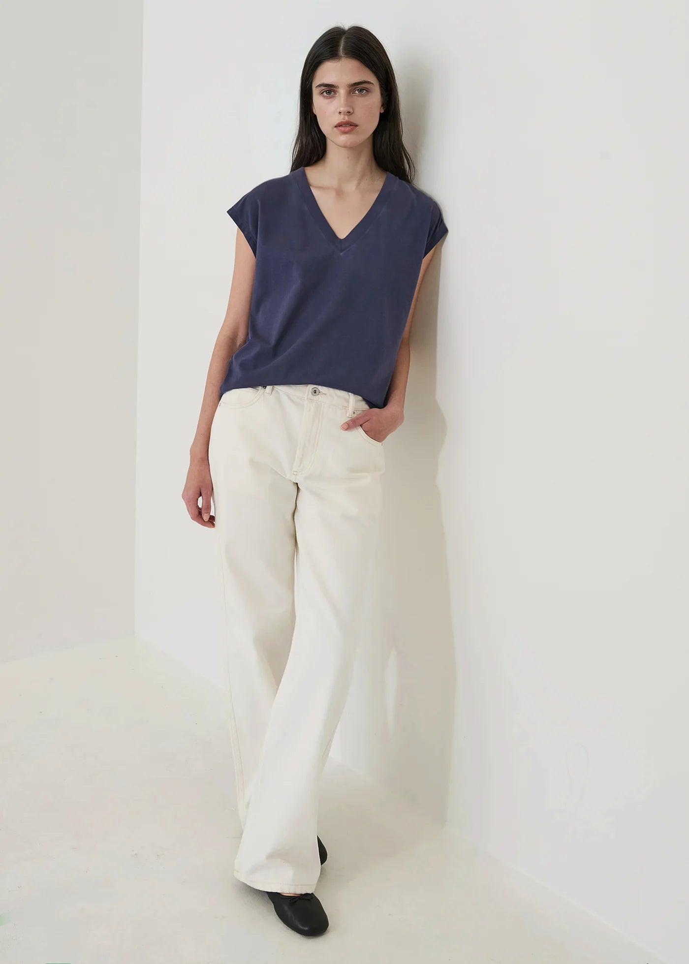 π¨π¦ Patrick Assaraf Short Sleeve Iconic Sublime V-Neck Dolman Tee