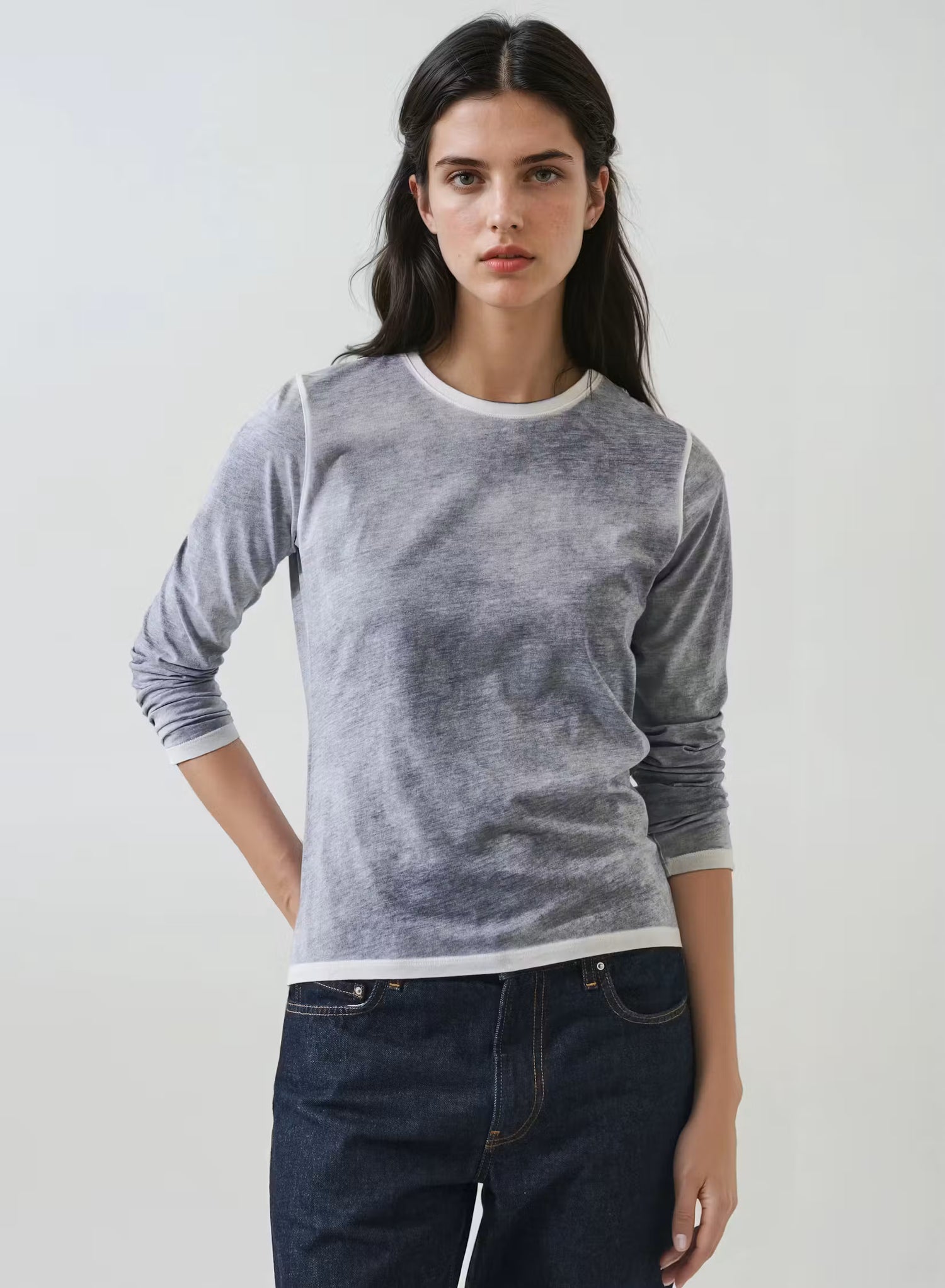 Patrick Assaraf Reverse Spray Pima Cotton T-Shirt