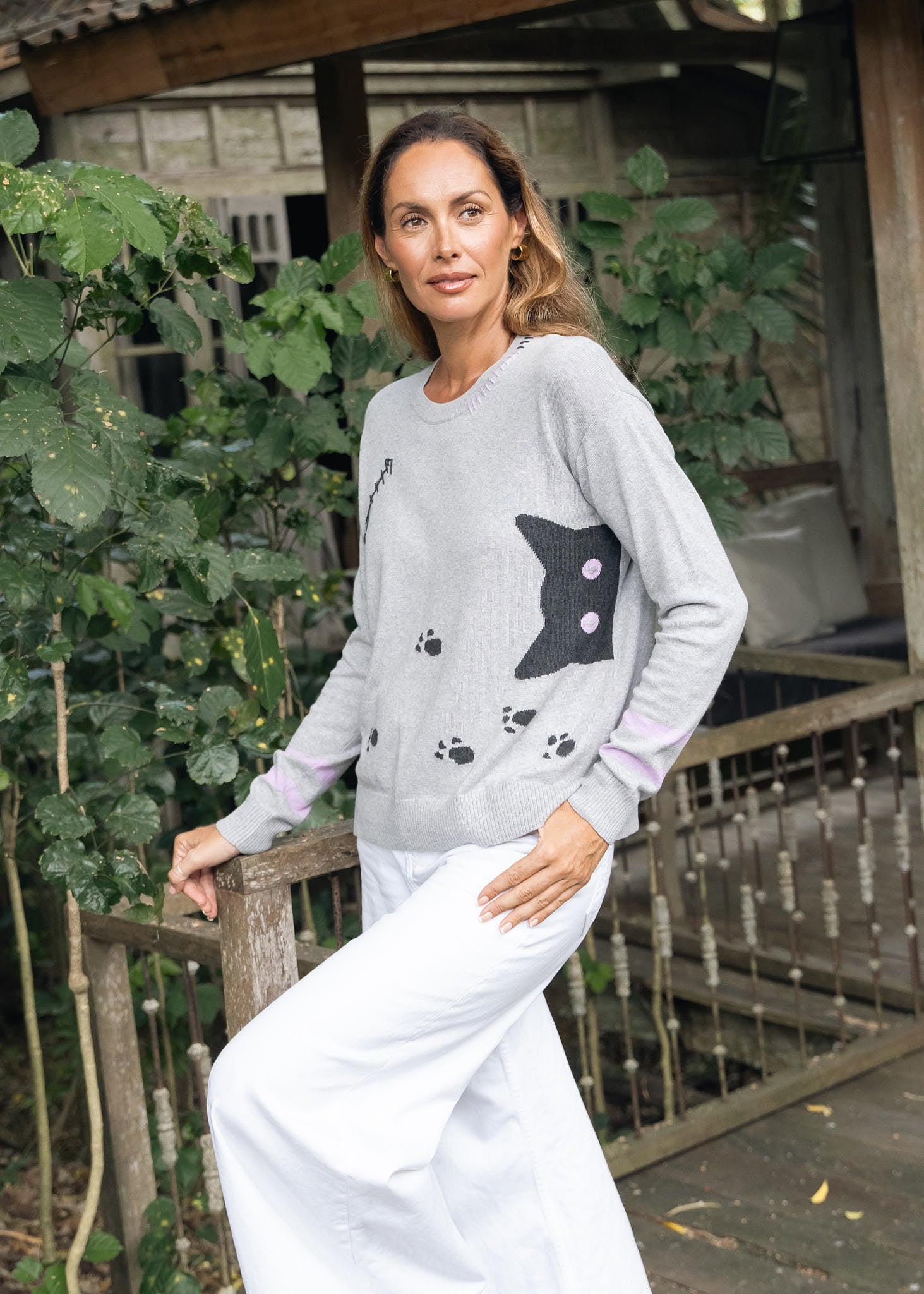 Zaket & Plover Cheeky Cat Sweater