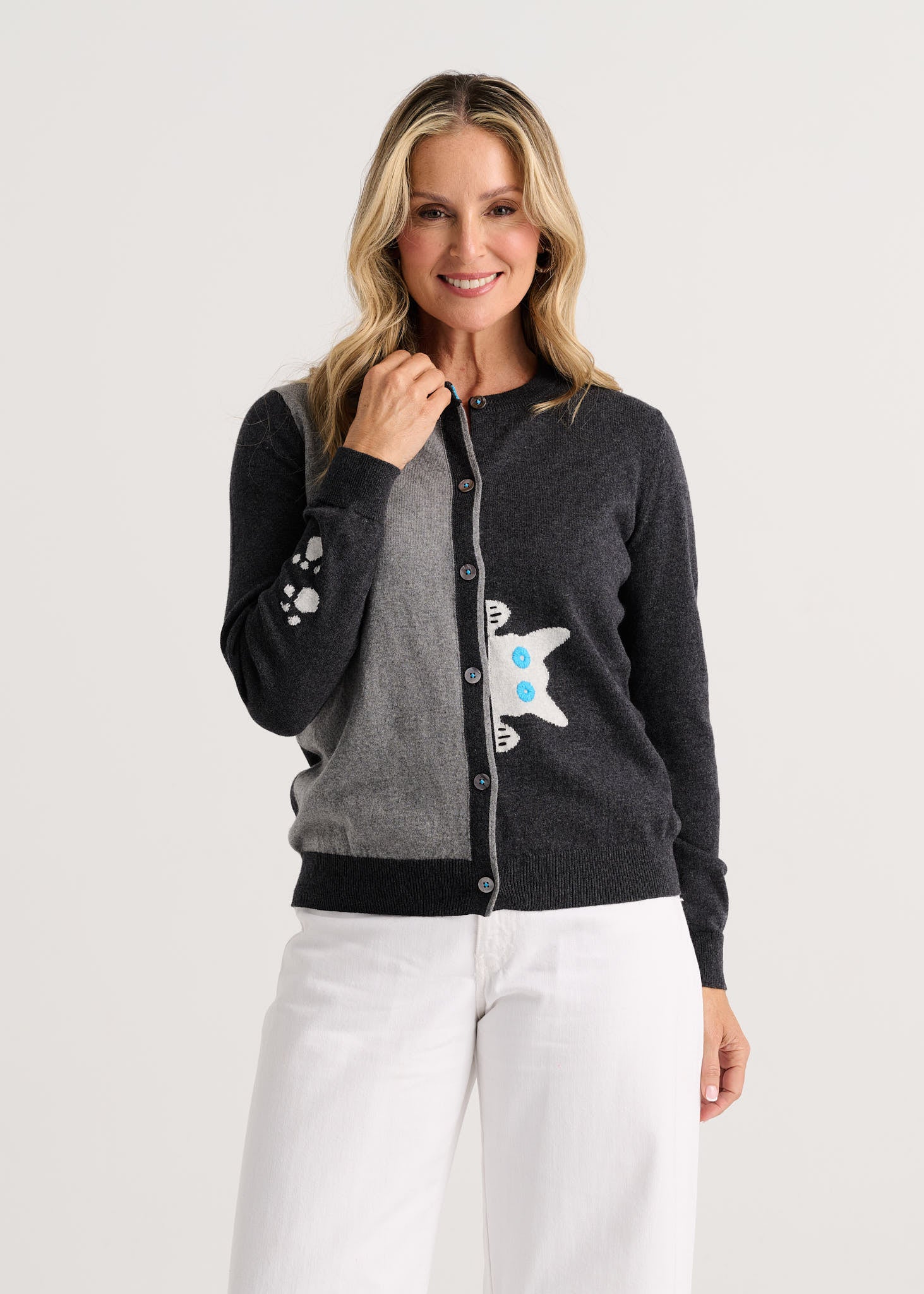 Zaket & Plover Peekaboo Cat Cardigan