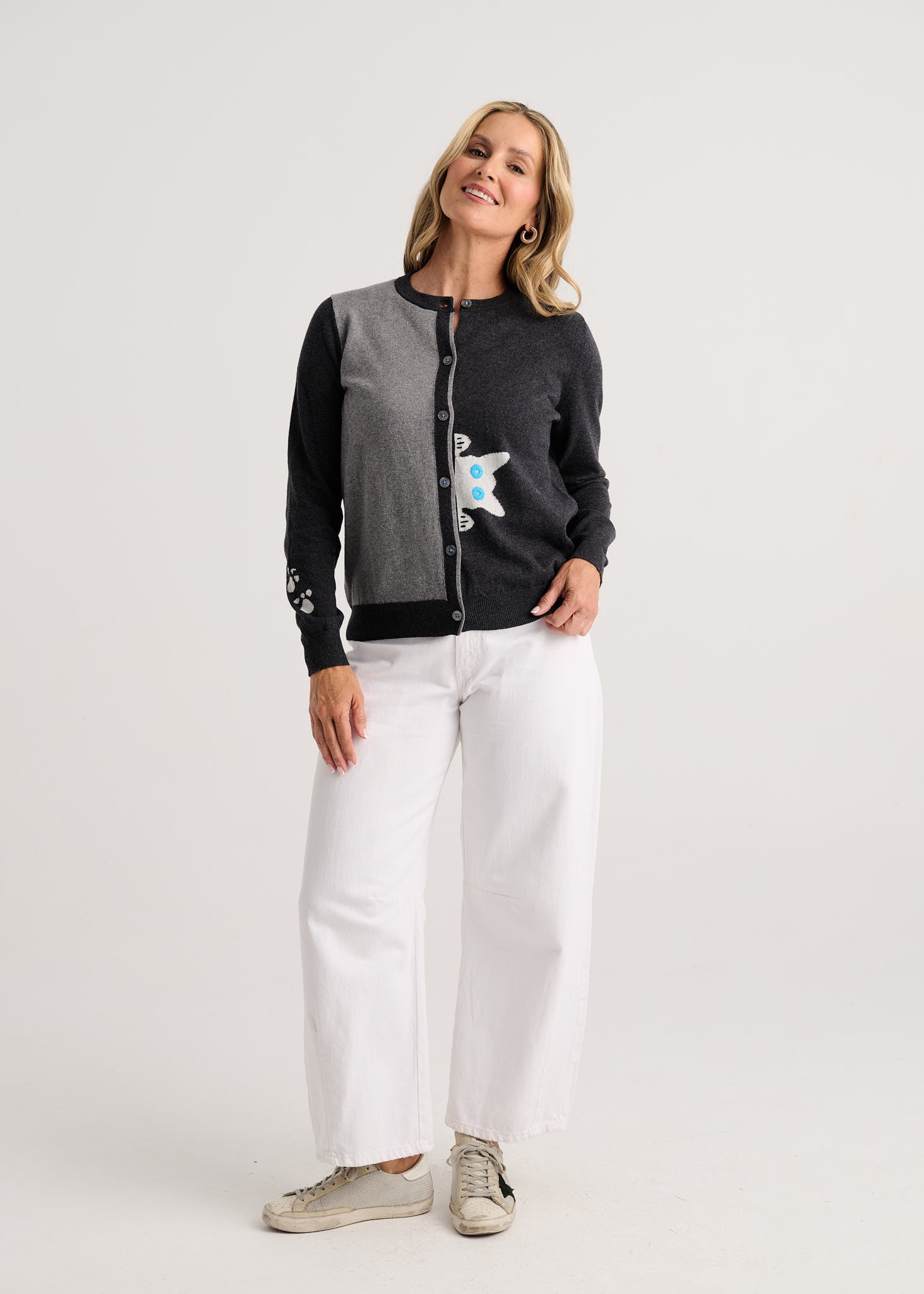 Zaket & Plover Peekaboo Cat Cardigan
