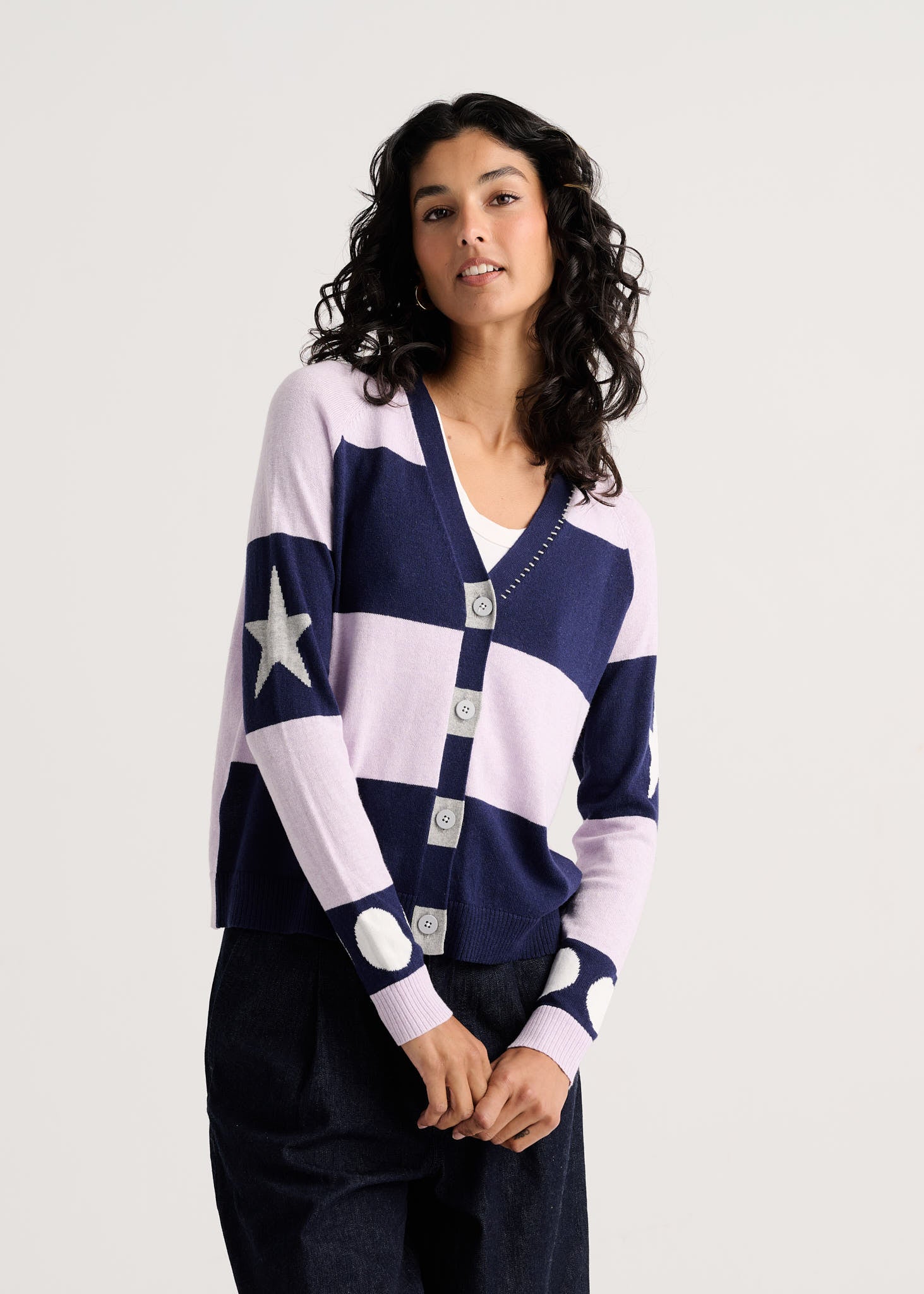 Zaket & Plover Stars And Spots Cardigan