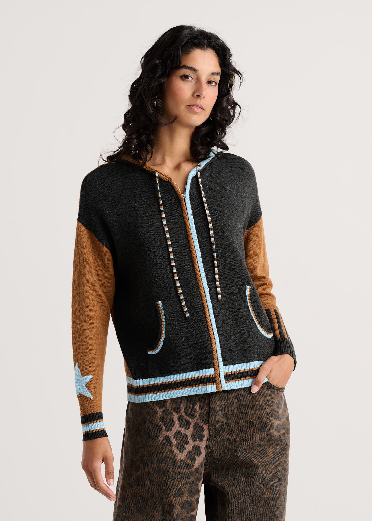 Zaket & Plover Stars Zip Up Hoodie