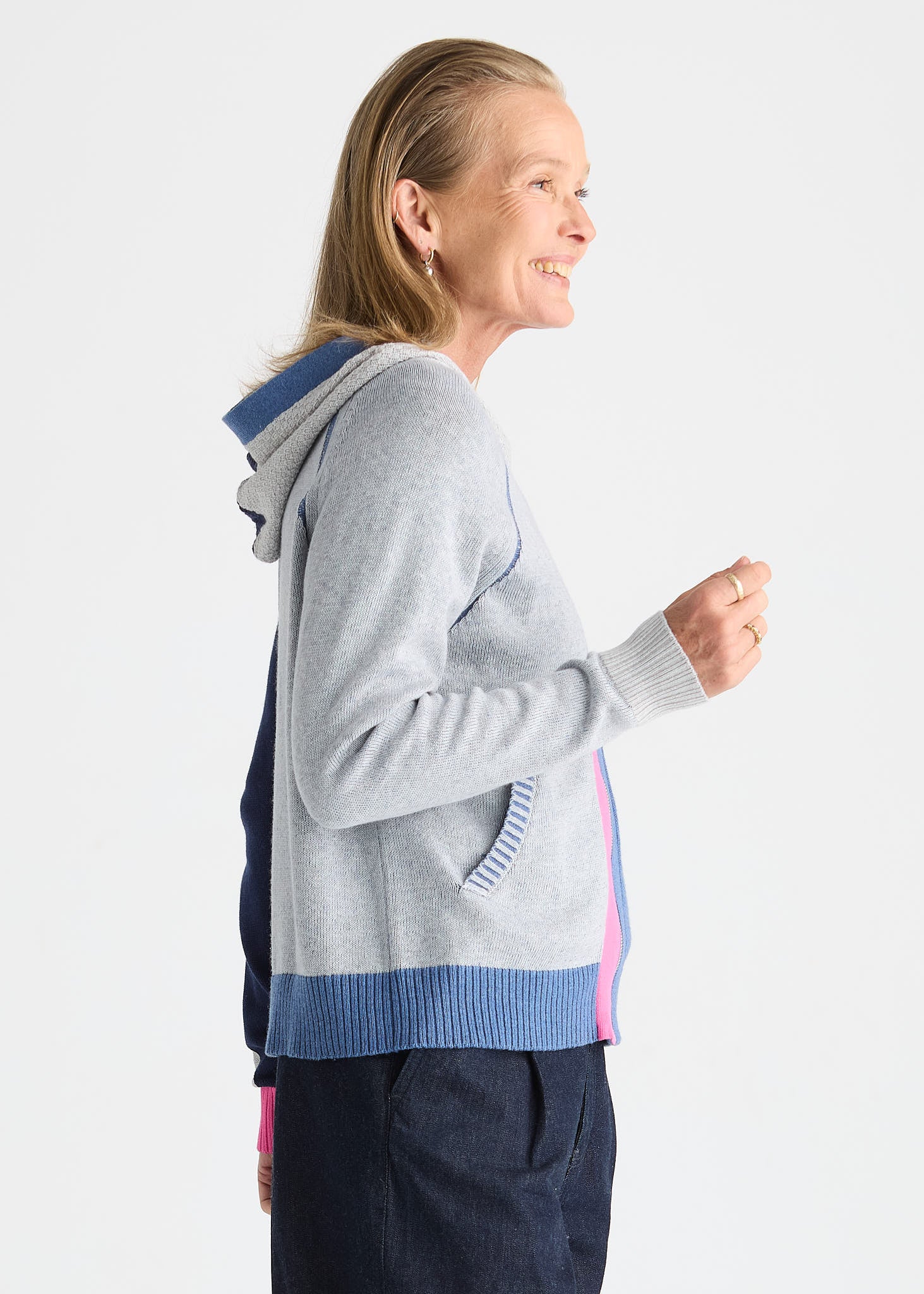 Zaket & Plover Plaited Zip Up Hoodie
