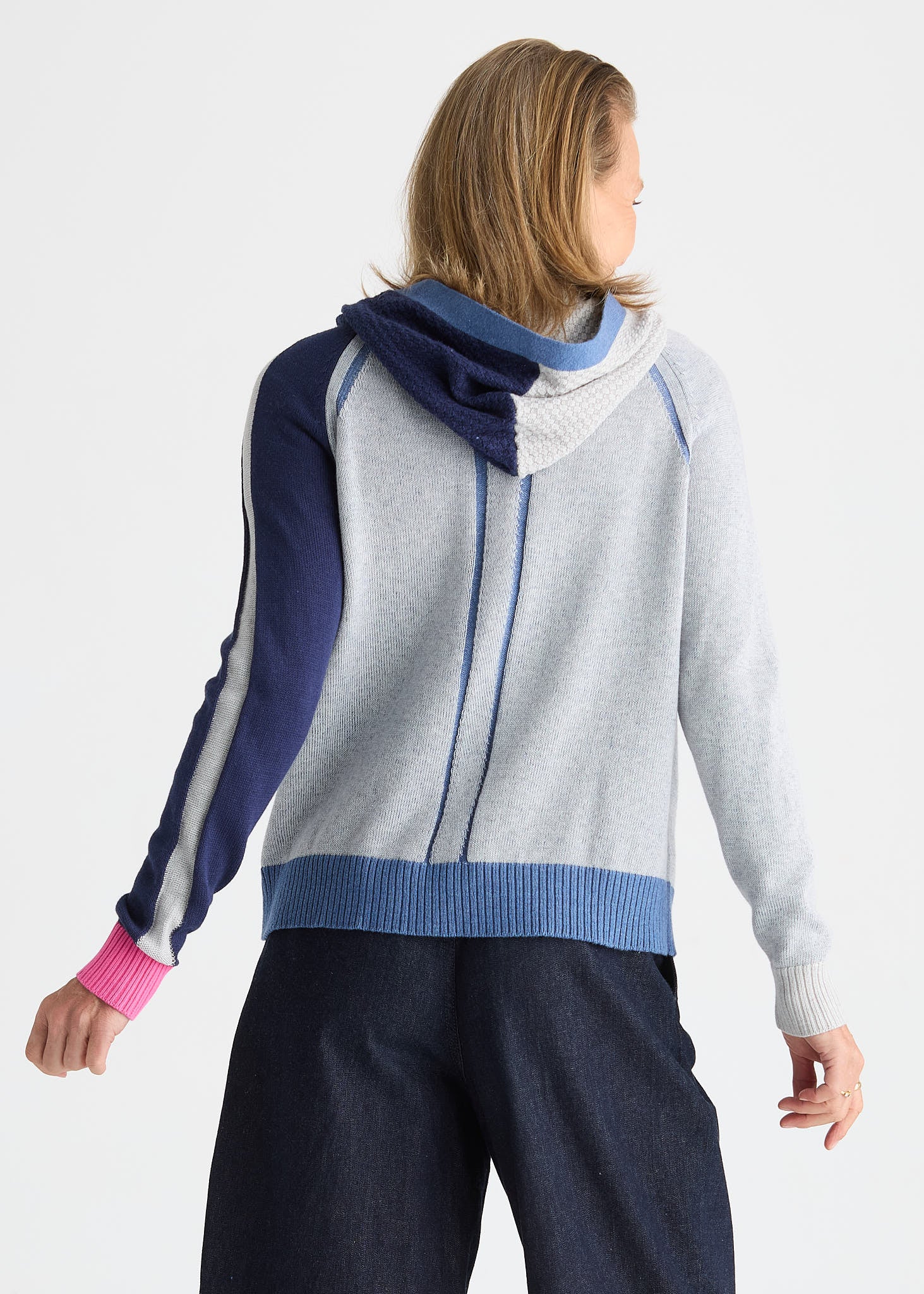 Zaket & Plover Plaited Zip Up Hoodie