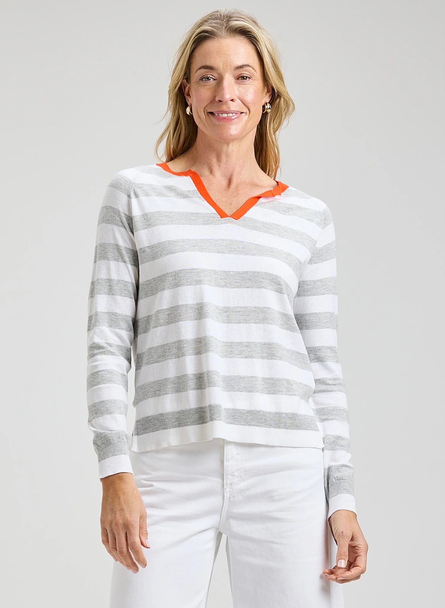 Zaket & Plover Stripe Henley Sweater