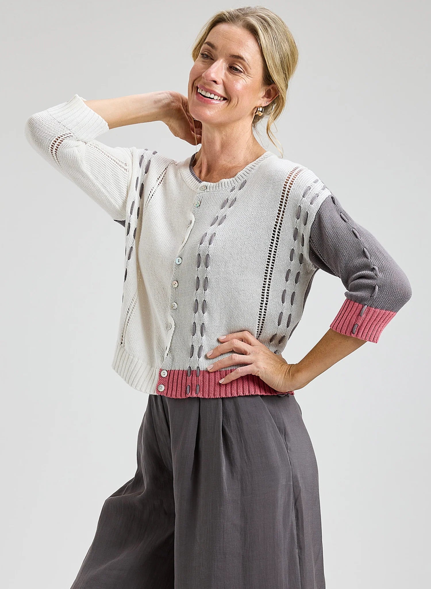 Zaket & Plover Thread Detail Cardigan