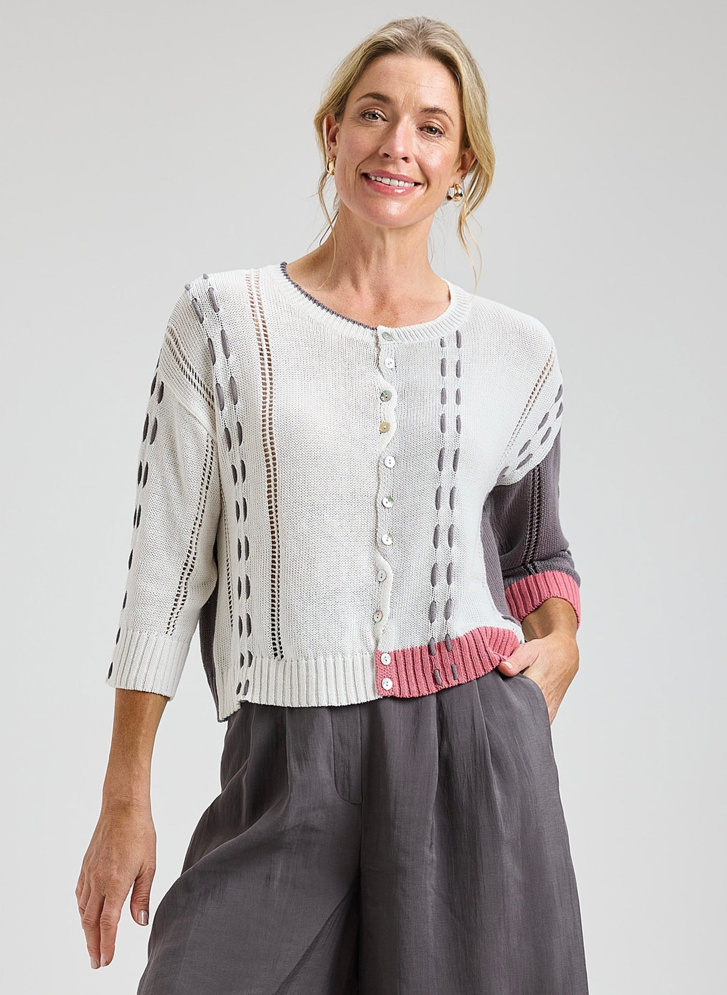 Zaket & Plover Thread Detail Cardigan