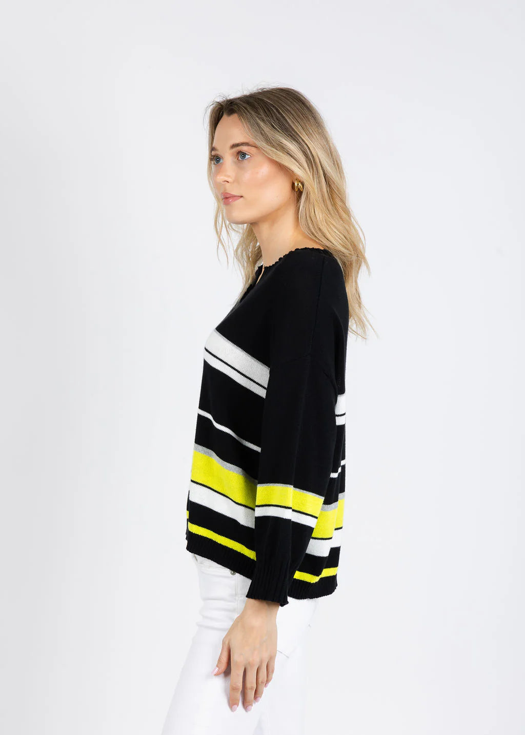Zaket & Plover Crop Stripe Sweater