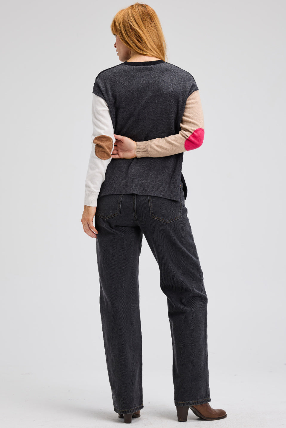 Zaket & Plover Elbow Intarsia Sweater