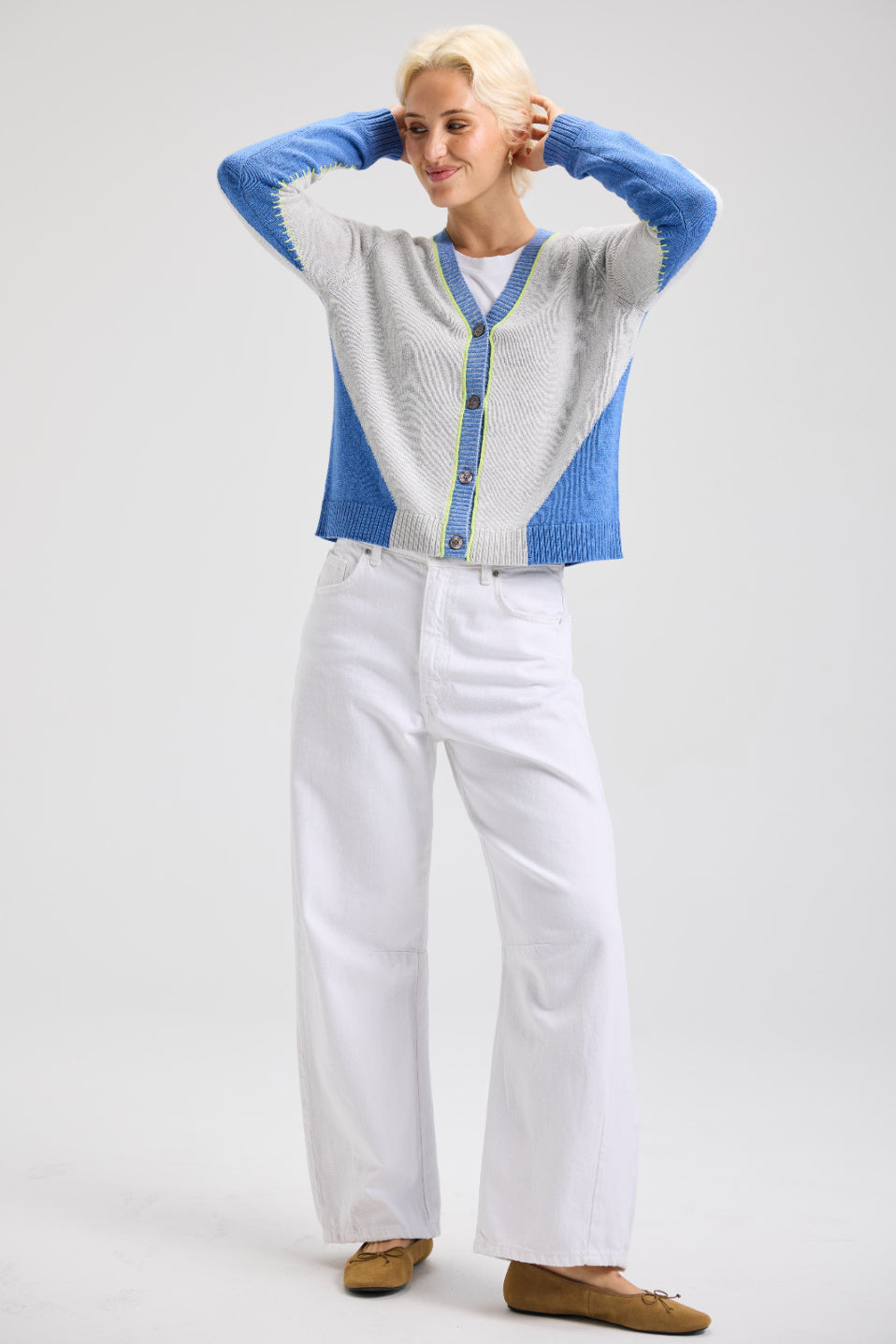 Zaket & Plover Panelled Cardigan