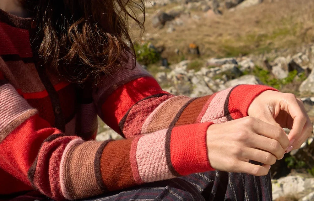 Mansted Amina Striped Wool Cardigan