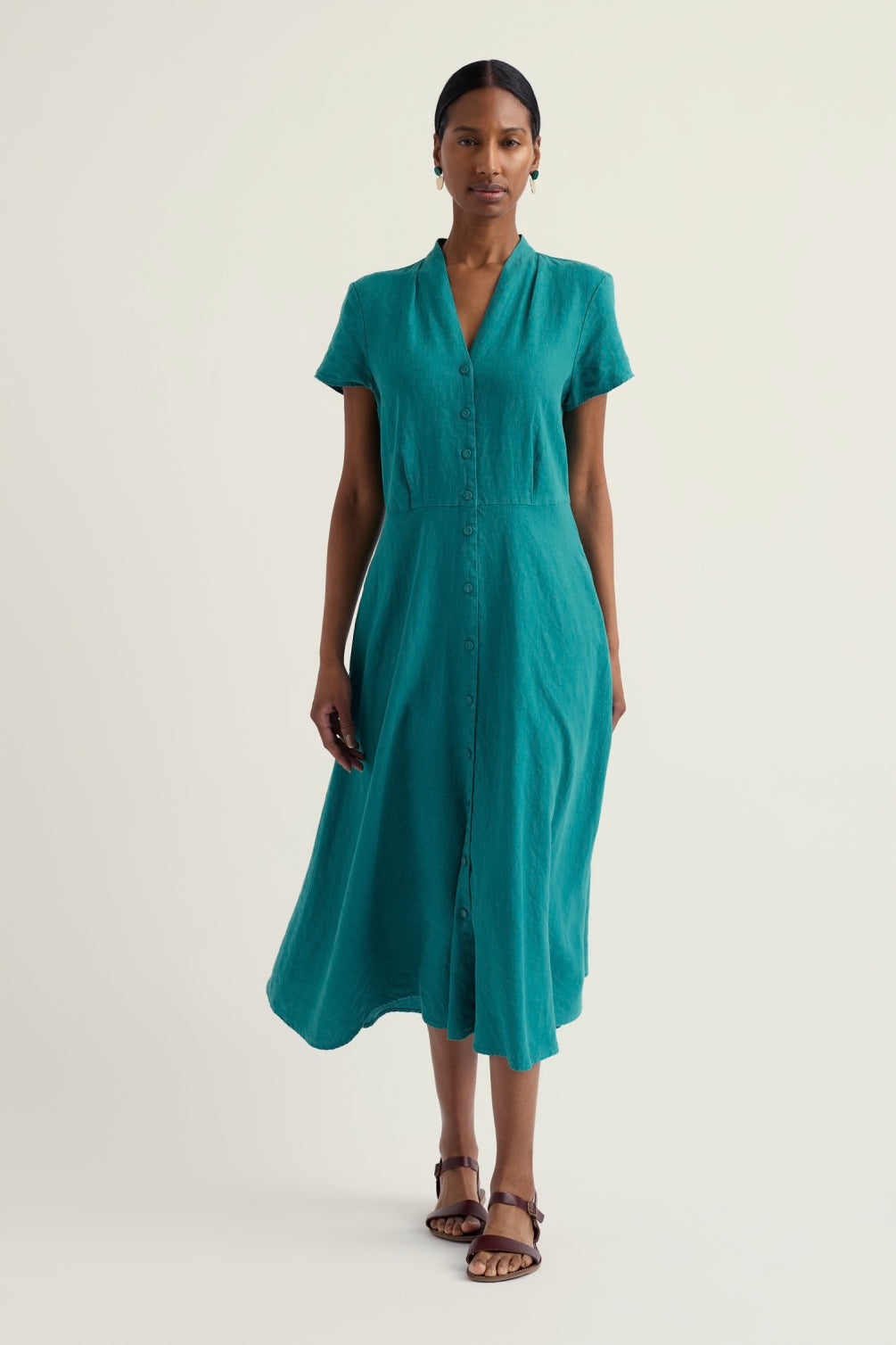 Seasalt Carved Wood Linen Dress