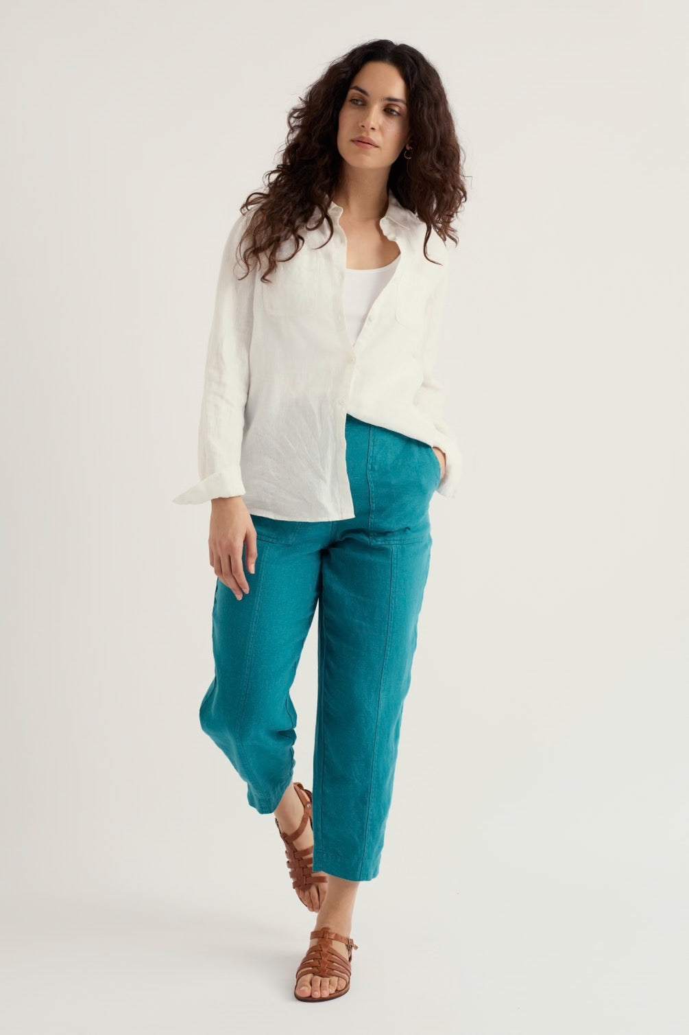 Seasalt Saltings Linen Cropped Trousers