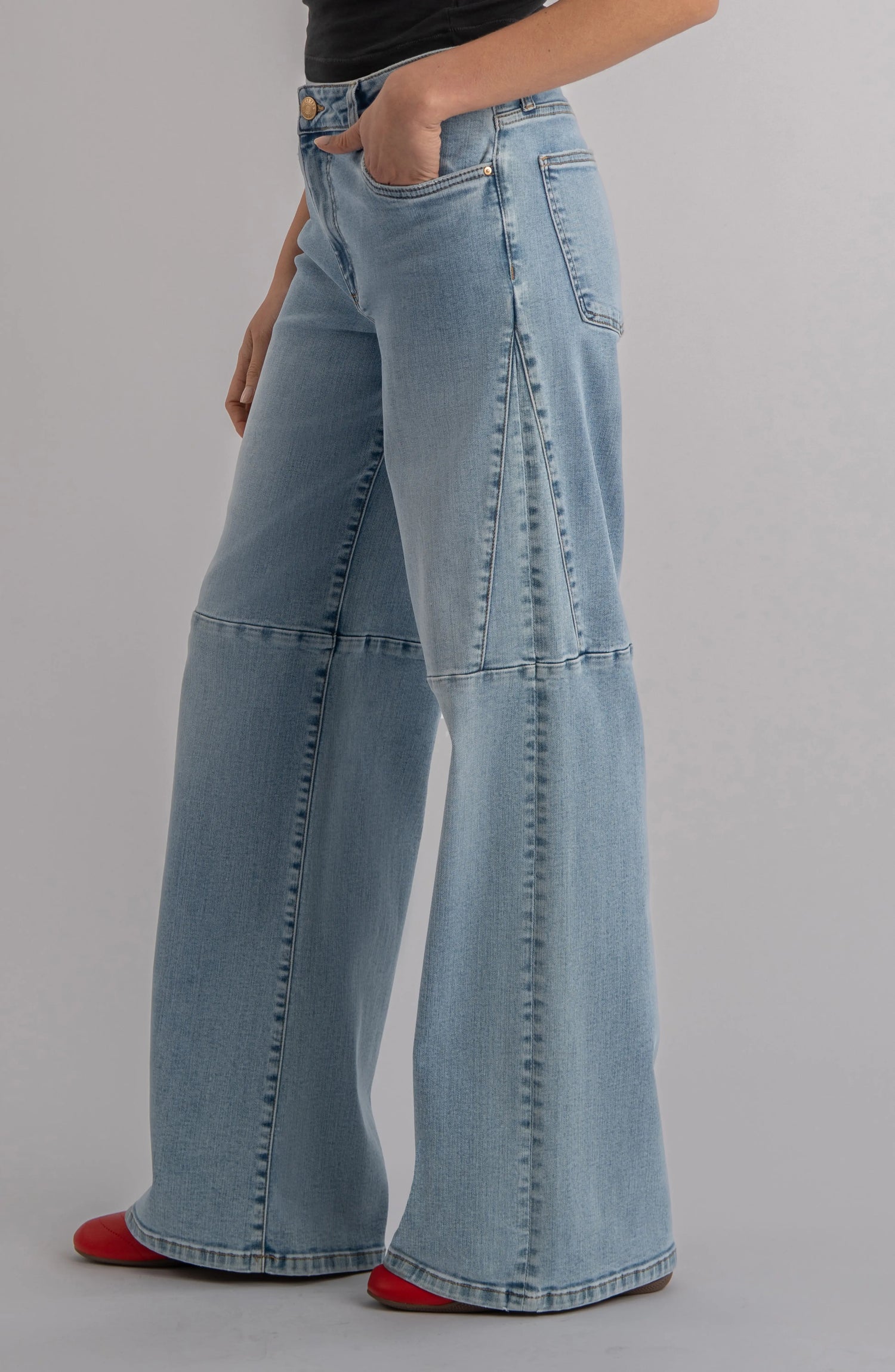 Kut From The Kloth Jodi Wide Leg Inset Seam