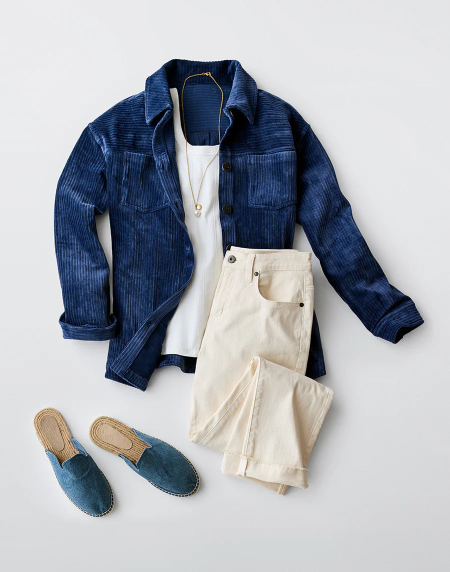 Carve Designs Hudson Stretch Cord Shacket