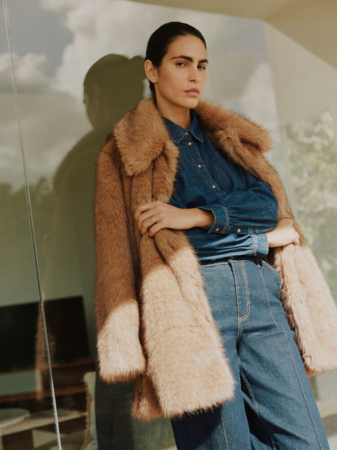 B.Young Luva Puff Denim Shirt