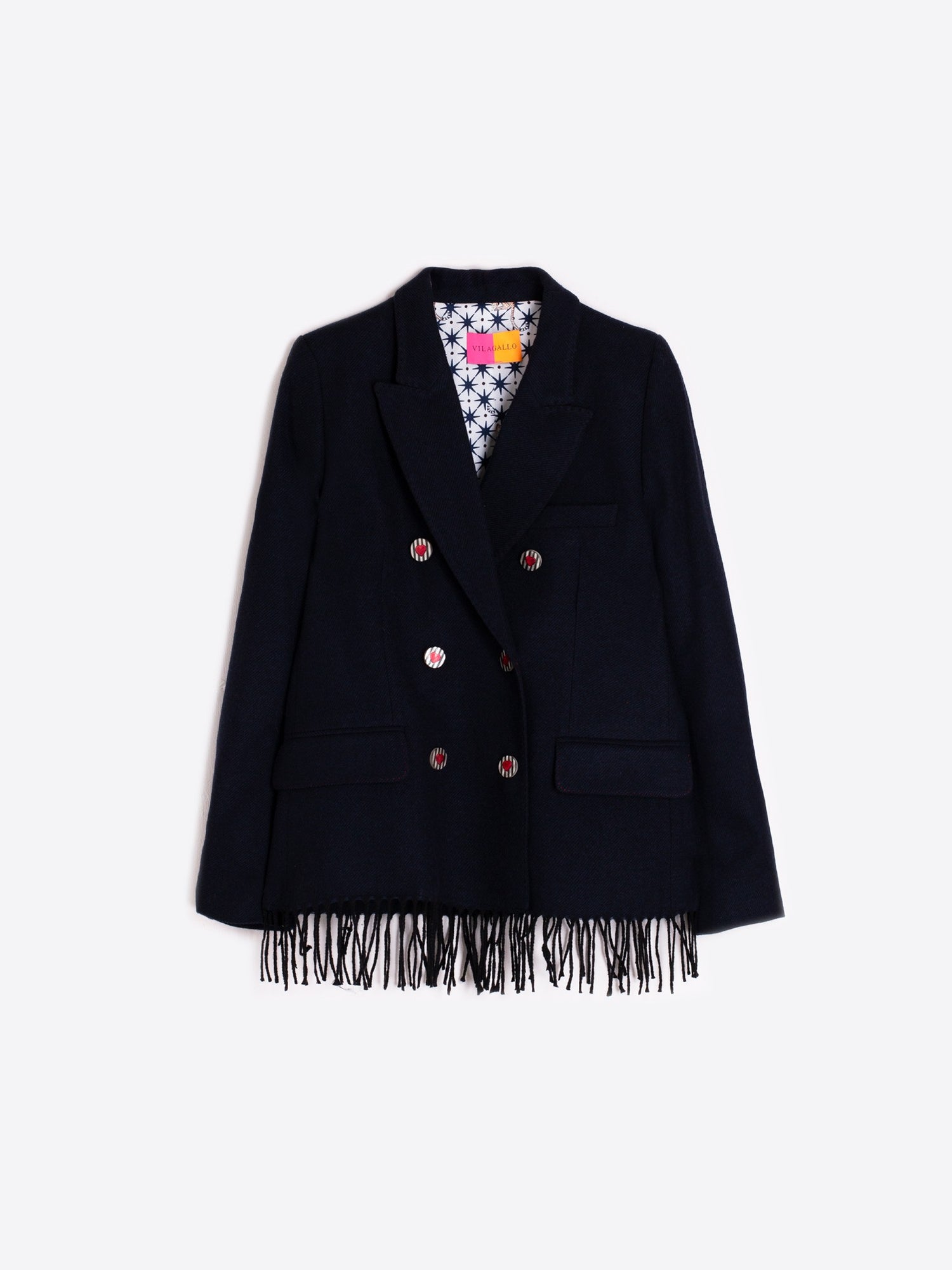 Vilagallo Flecos Fringe Blazer