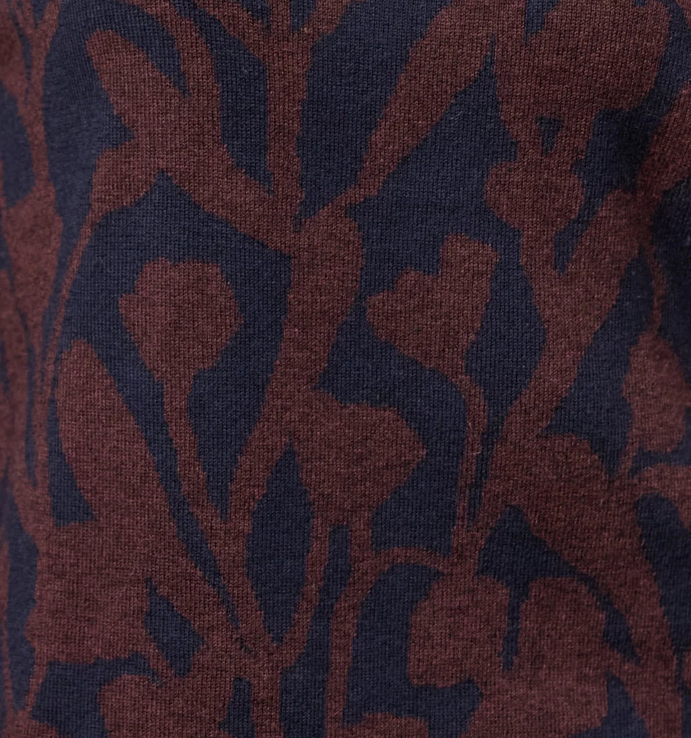 Mansted Nanna Floral Merino Blend Mockneck