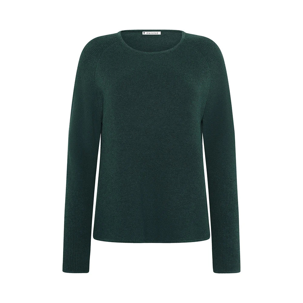 Mansted Nectarine Cotton Rib Scoop Hem Sweater