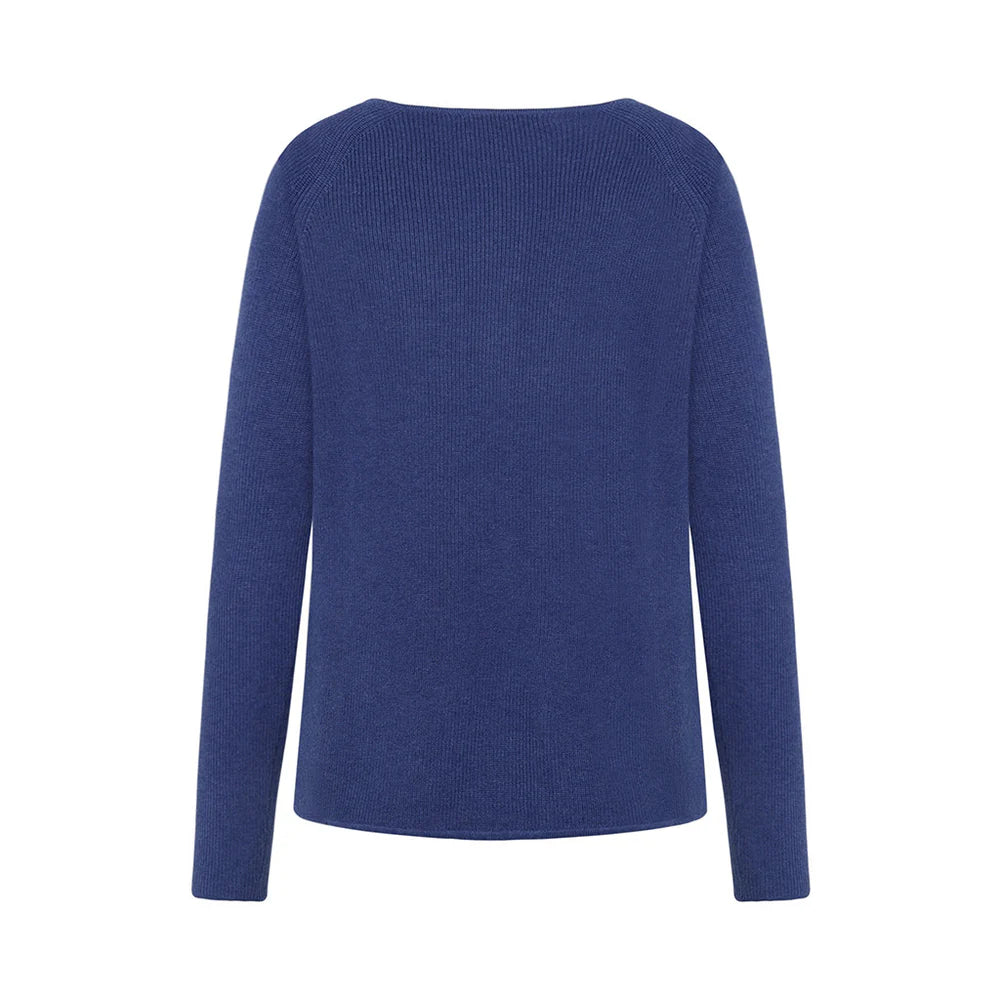 Mansted Nectarine Cotton Rib Scoop Hem Sweater