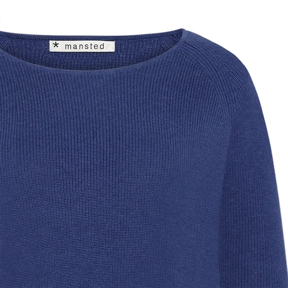 Mansted Nectarine Cotton Rib Scoop Hem Sweater