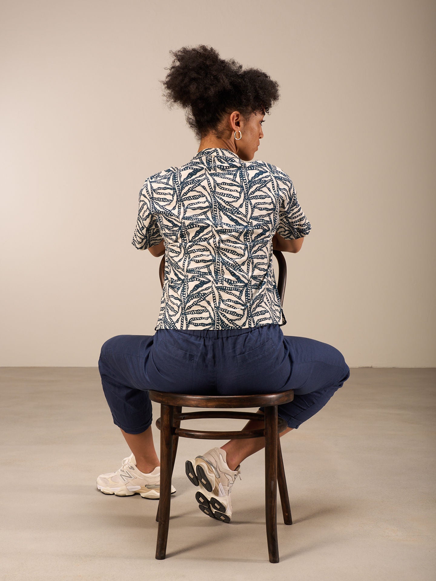 Nile Notch Neck Cotton Blouse