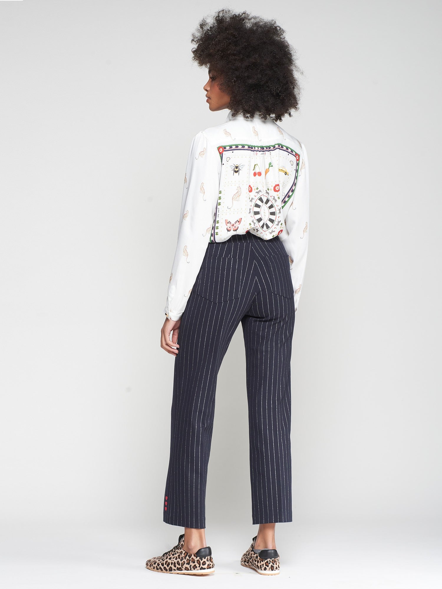 Vilagallo Mila Pinstripe Pant