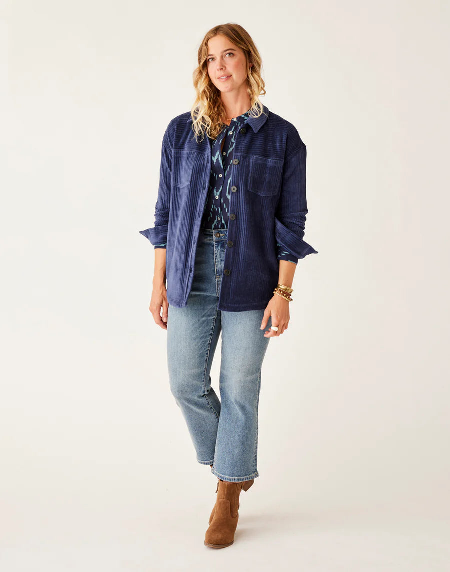 Carve Designs Hudson Stretch Cord Shacket