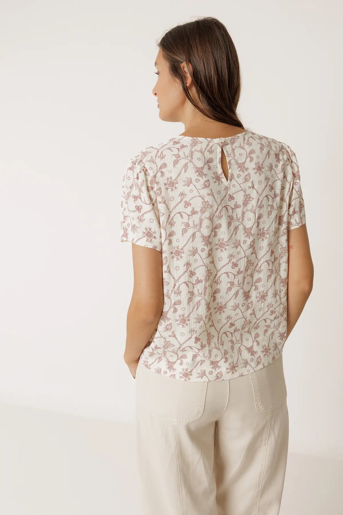 Indi & Cold Lace Yoke Blouse