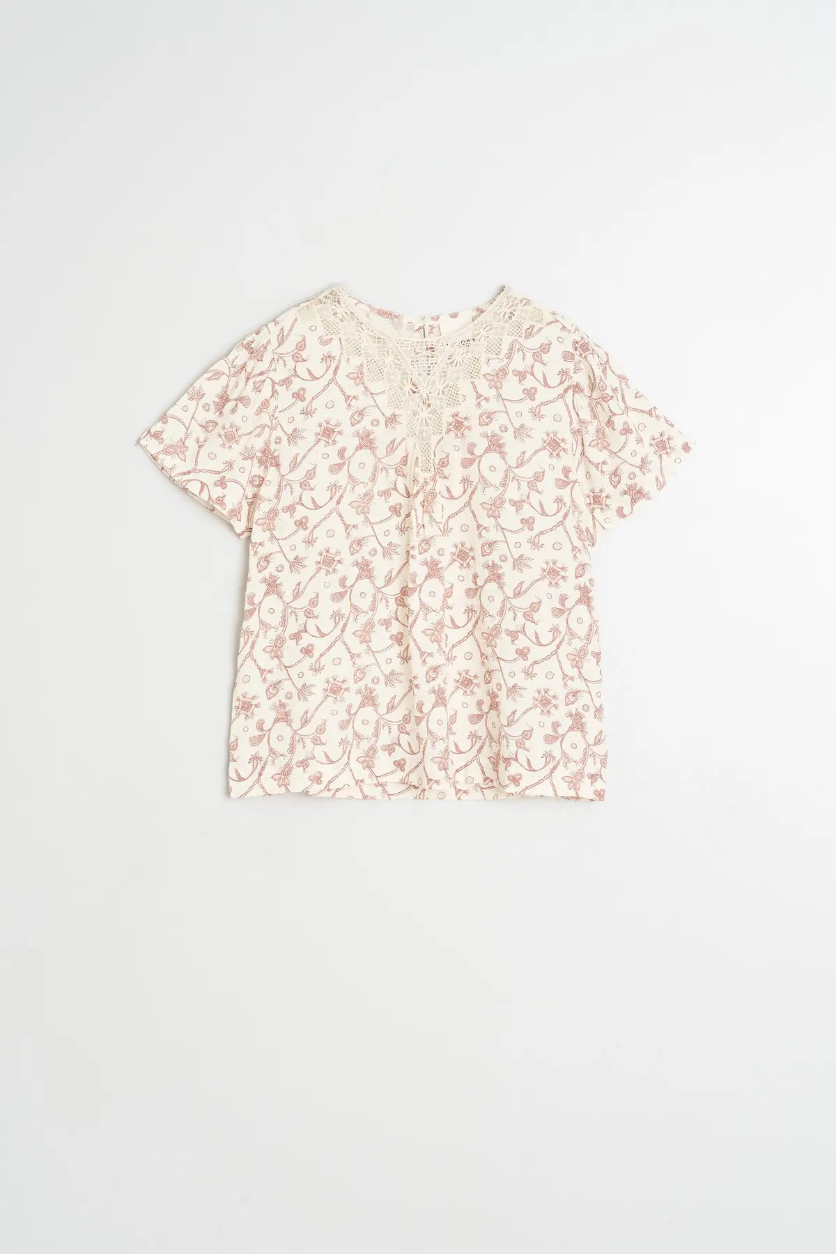 Indi & Cold Lace Yoke Blouse