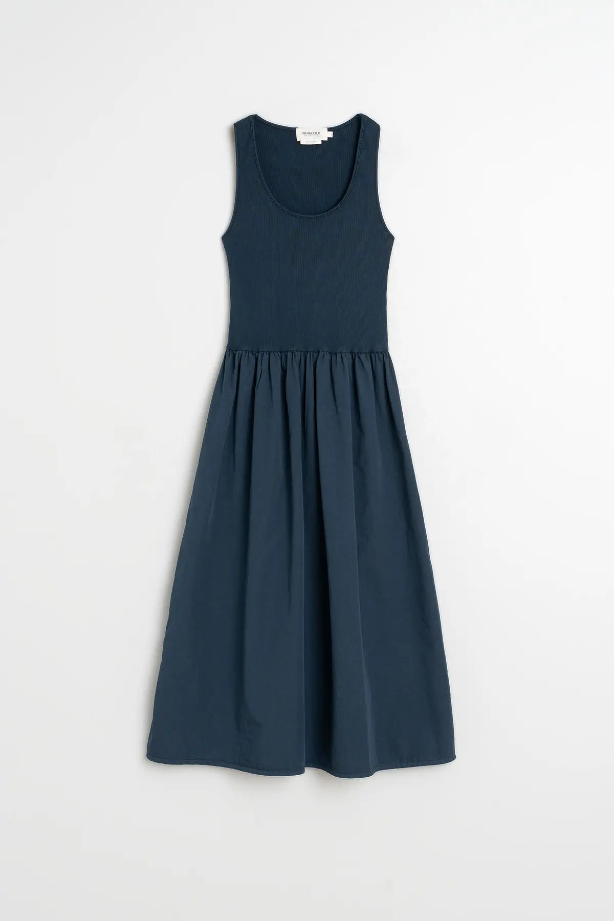 Indi & Cold Mixed Media Sleeveless Dress